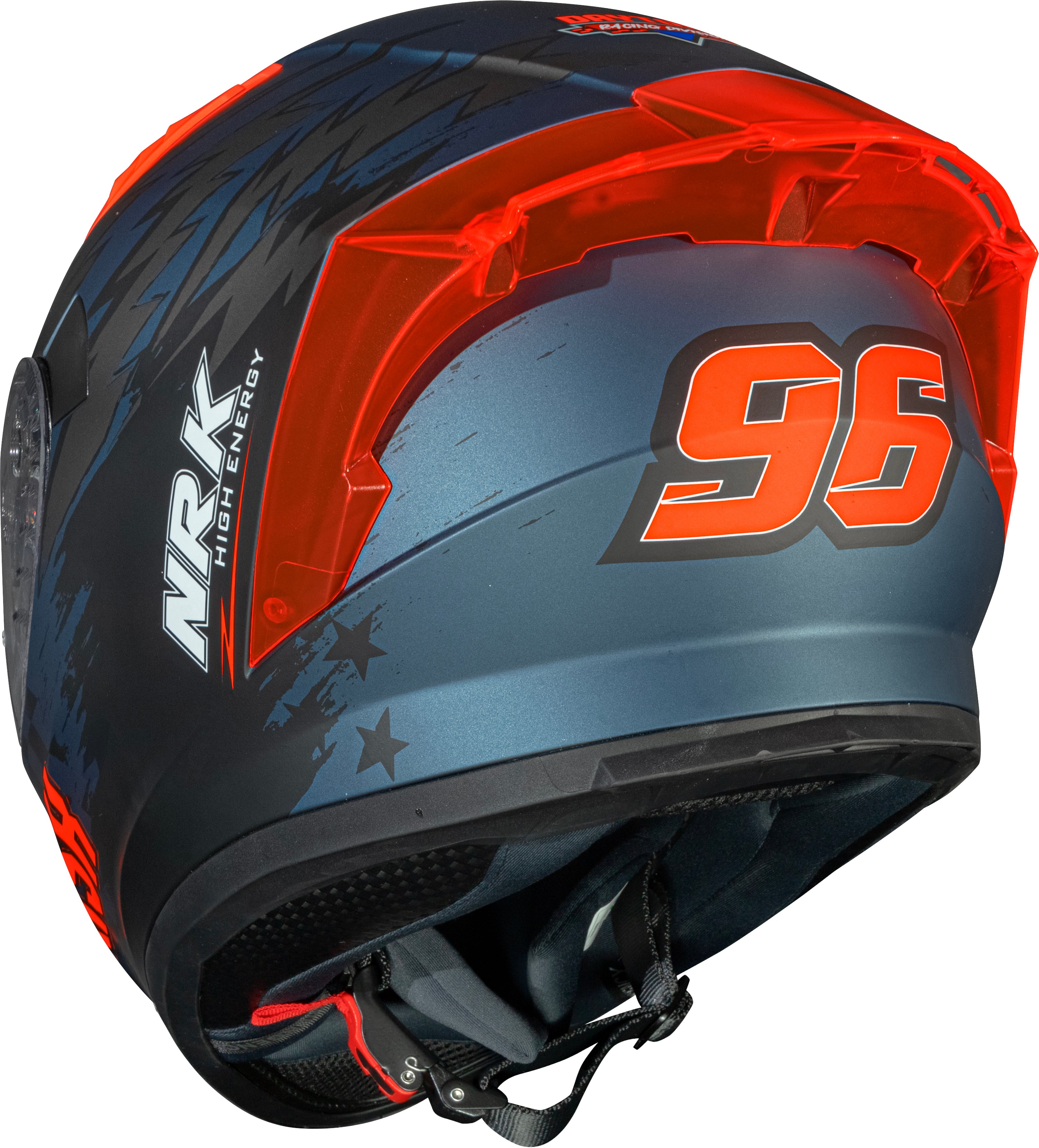 Capacete Norisk Flow Daytona Matte Azul Laranja