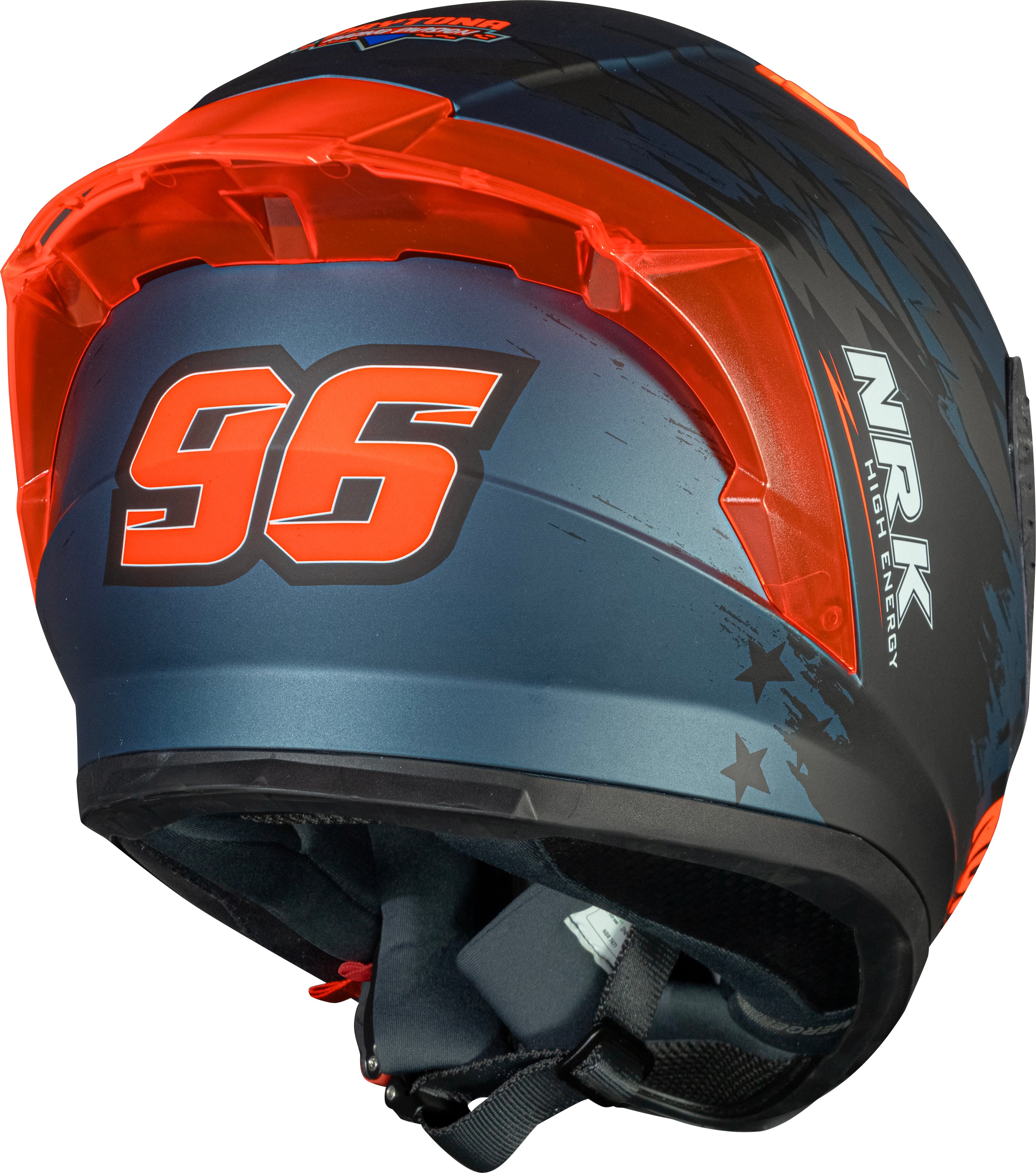Capacete Norisk Flow Daytona Matte Azul Laranja
