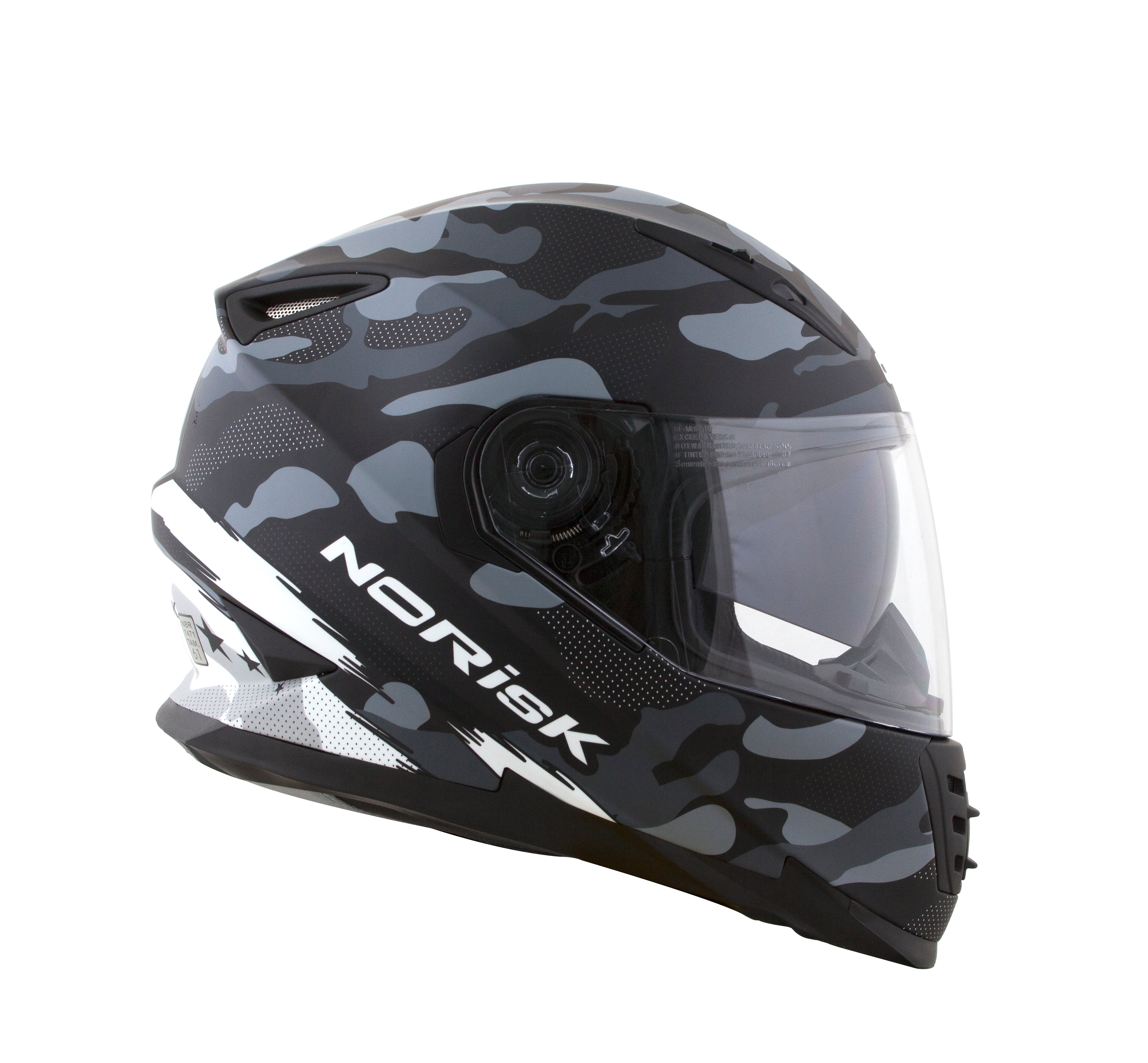 Capacete Norisk Soul Destroyer Preto Branco