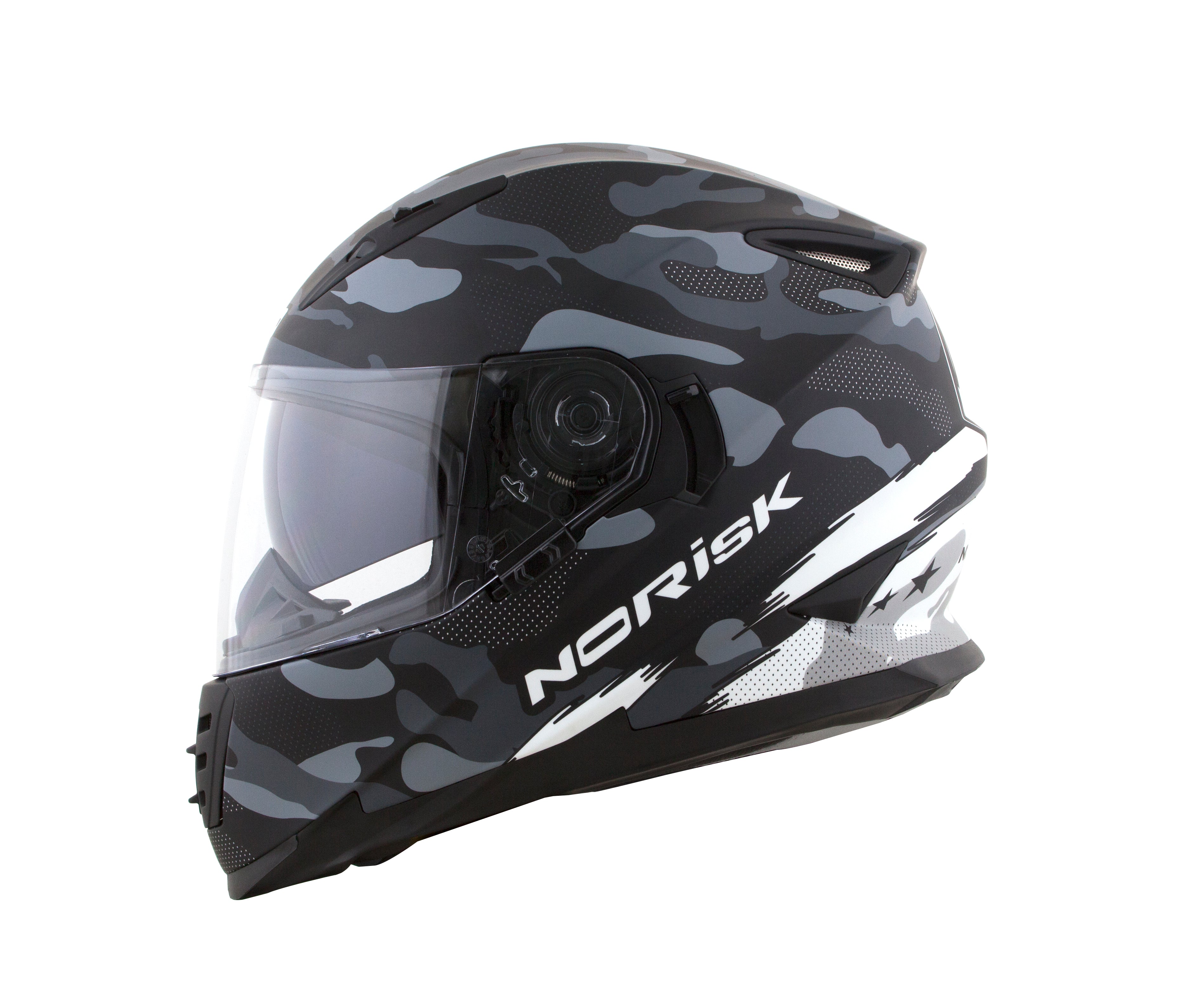 Capacete Norisk Soul Destroyer Preto Branco