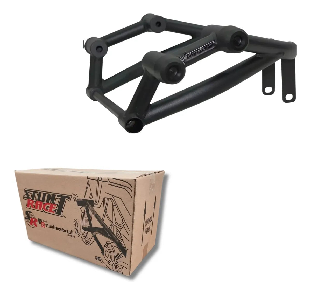 Protetor Motor Carenagem Stunt Race Mt07 Mt 07 Preto Fosco