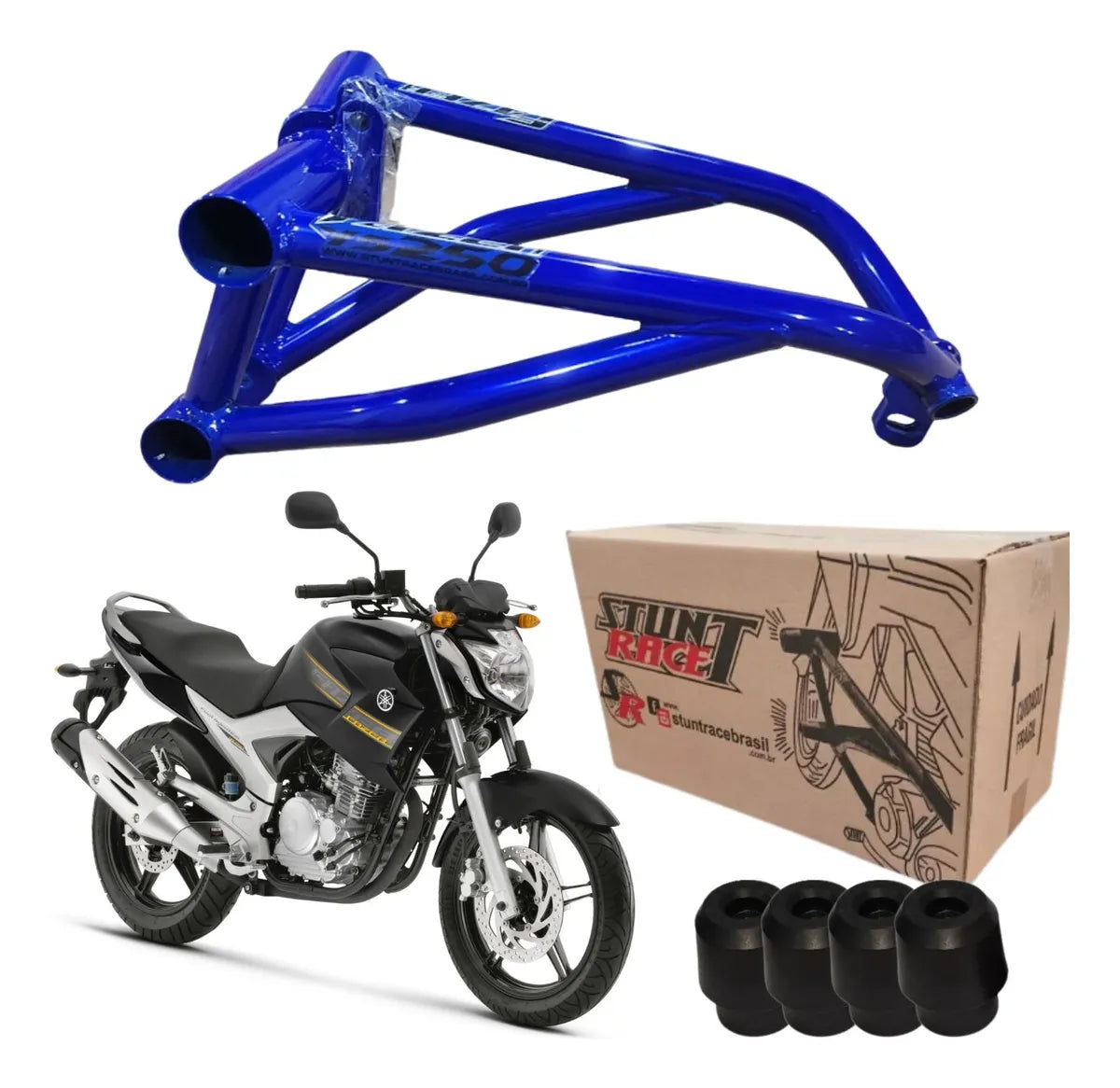 Protetor Motor Stunt Race Fazer 250 2006-2018 Azul Metálico