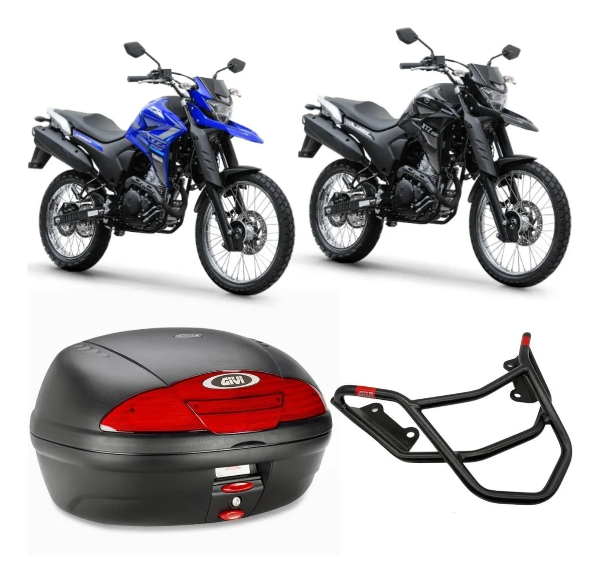 Kit Baú Givi E450n + Bagageiro Xtz 250 Lander Nova 2019
