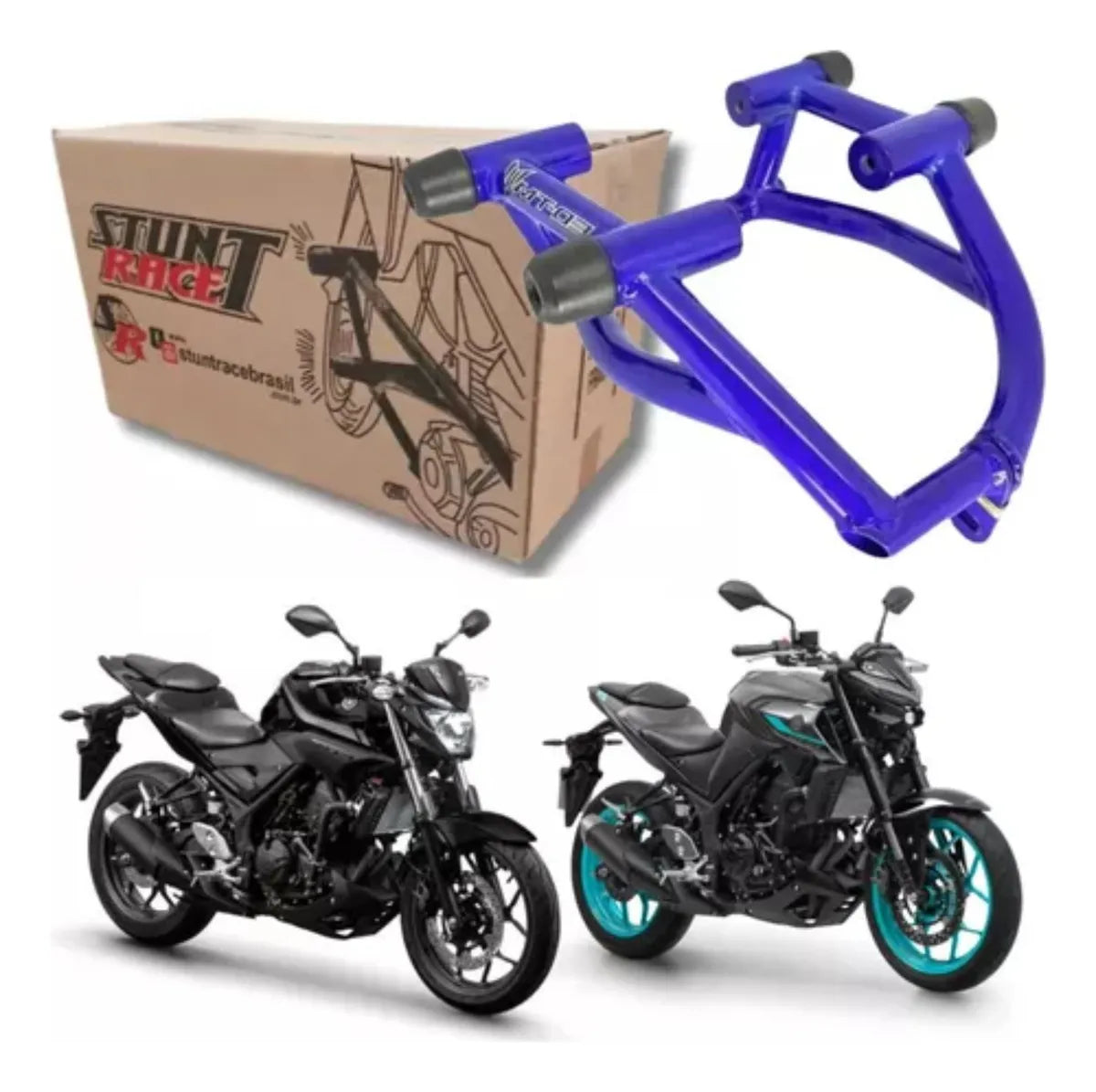 Protetor Motor Carenagem Stunt Race Mt03 Azul metálico