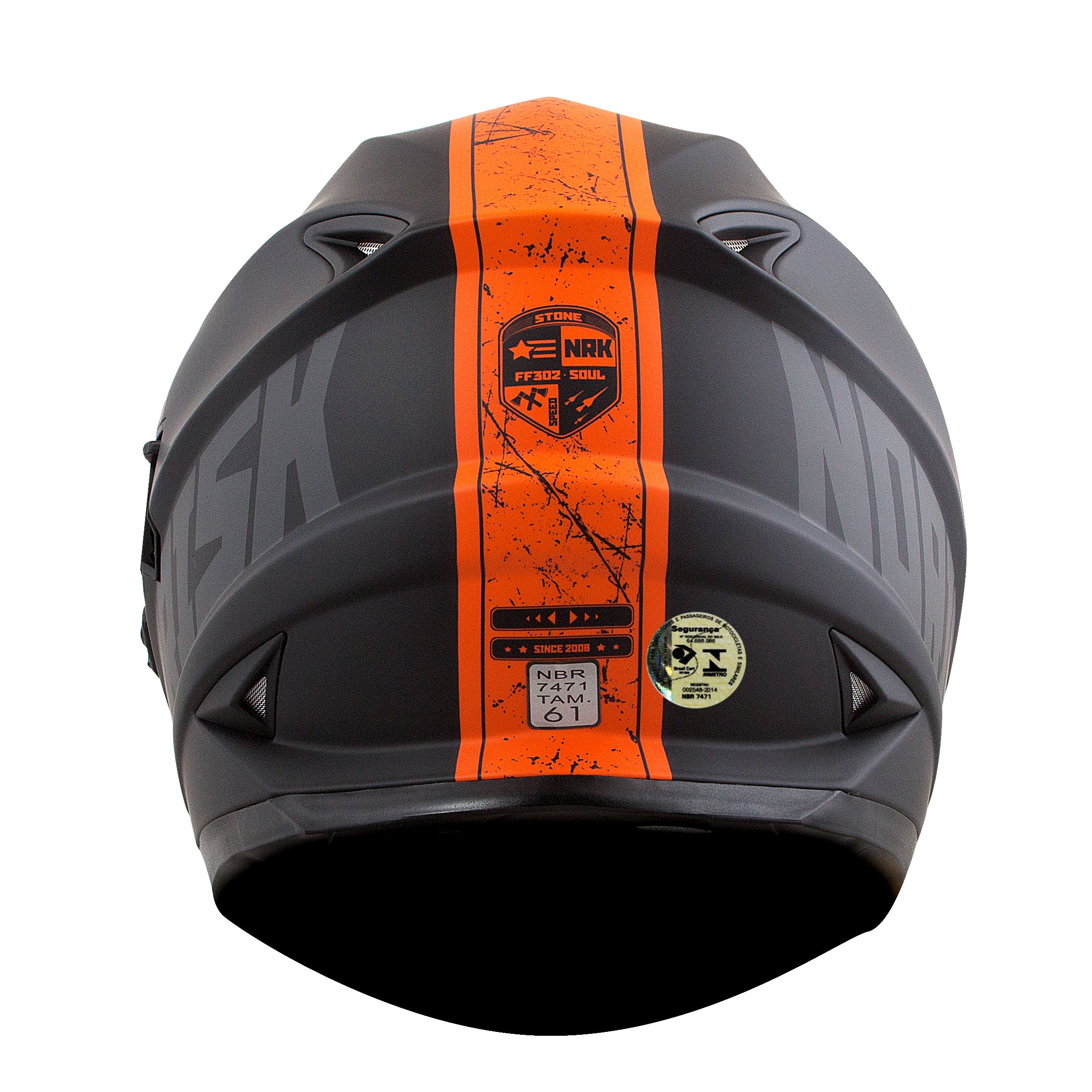 Capacete Norisk Soul Stone Preto Laranja
