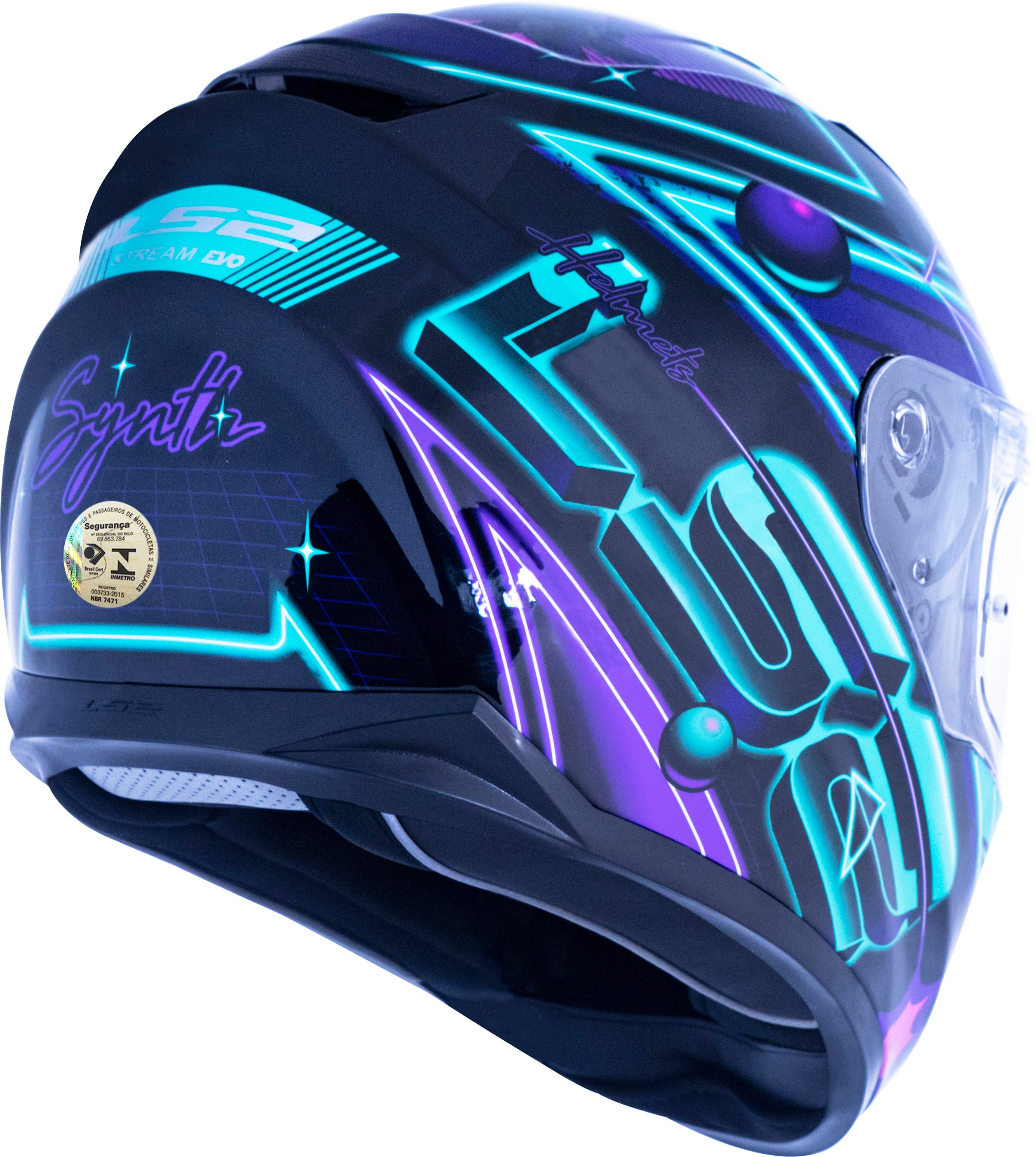 Capacete Ls2 Ff320 Stream Synth Preto Verde