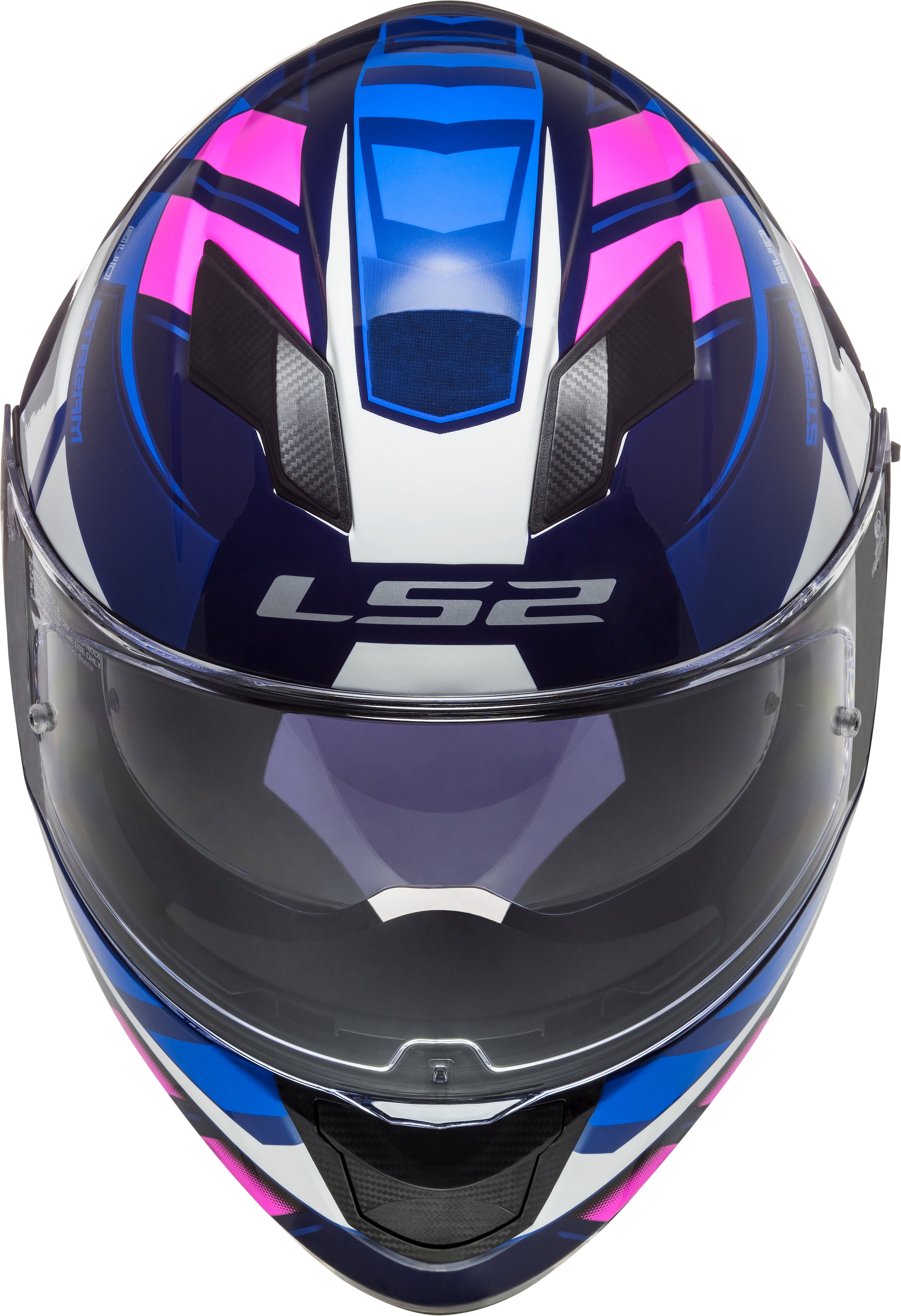 Capacete Ls2 Ff320 Stream Loop Azul Rosa