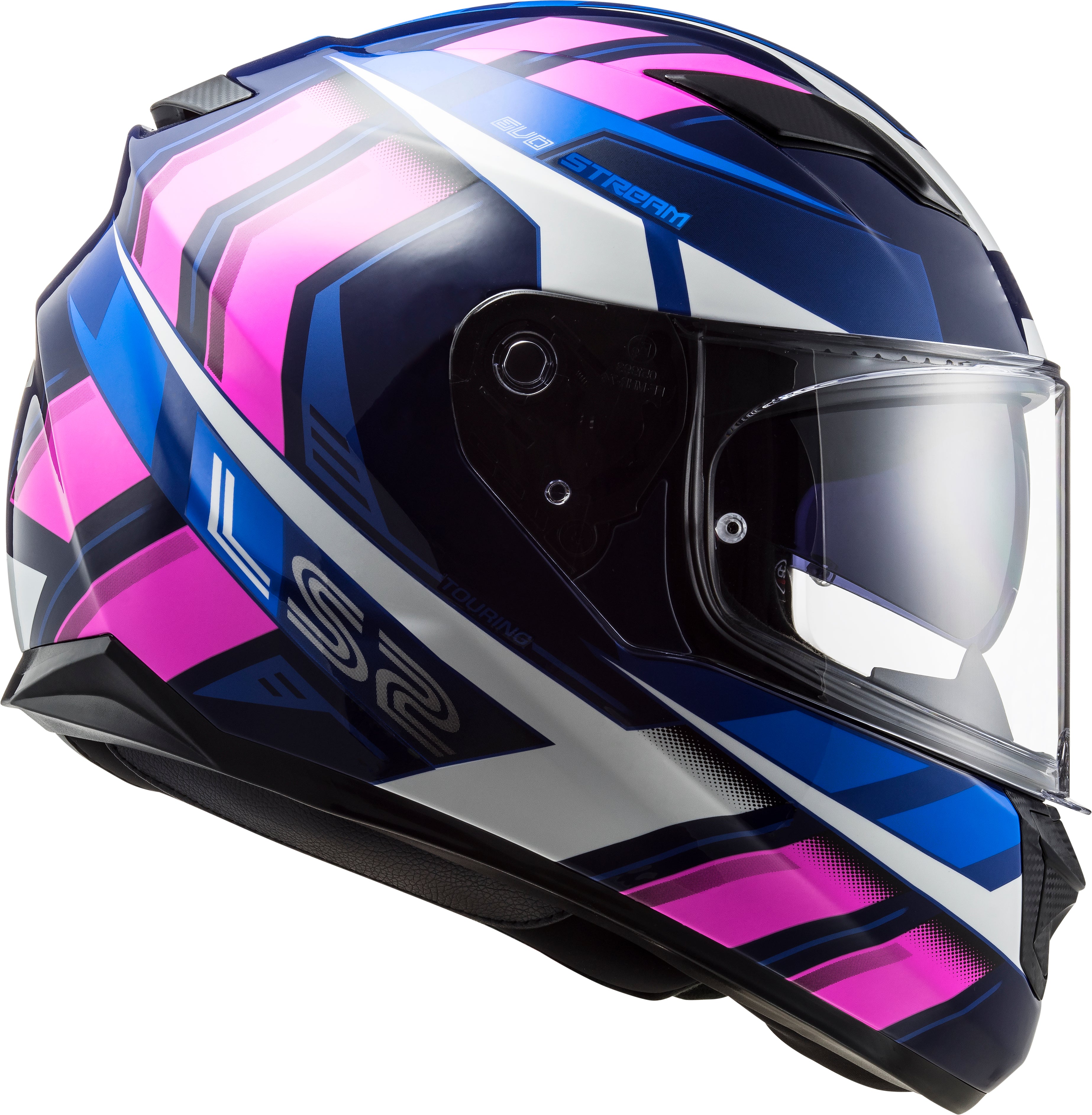 Capacete Ls2 Ff320 Stream Loop Azul Rosa