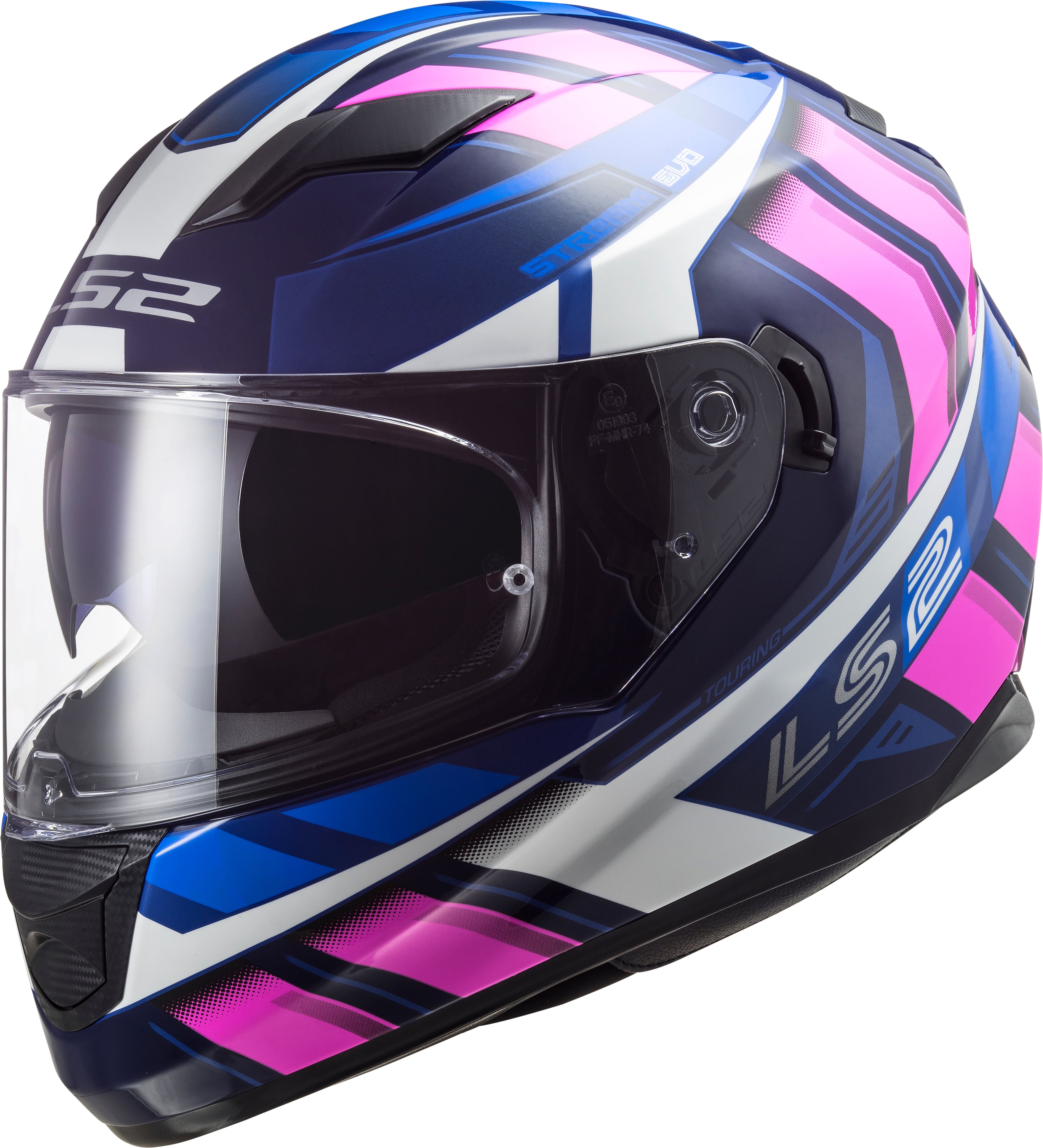 Capacete Ls2 Ff320 Stream Loop Azul Rosa