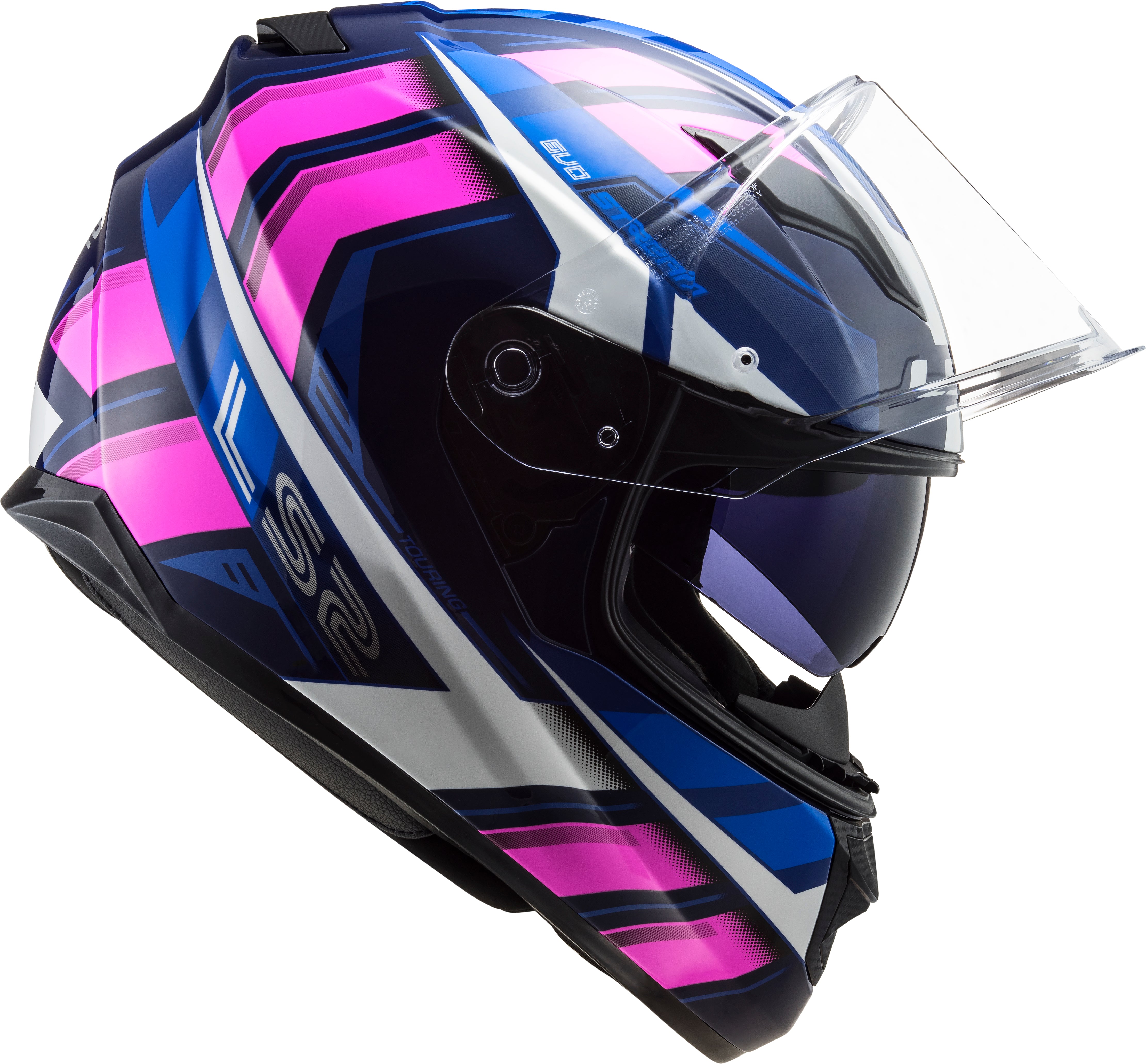 Capacete Ls2 Ff320 Stream Loop Azul Rosa