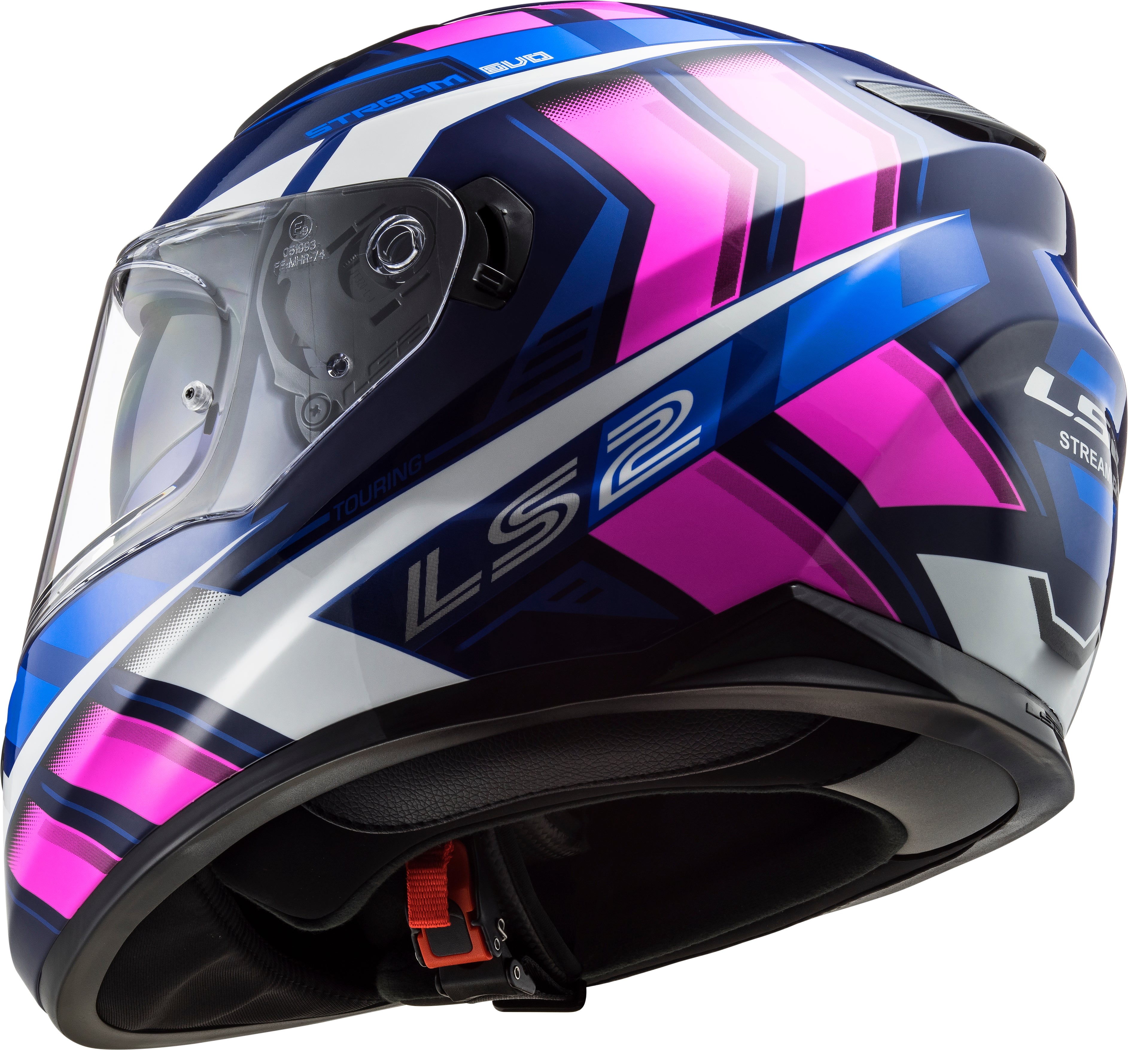 Capacete Ls2 Ff320 Stream Loop Azul Rosa