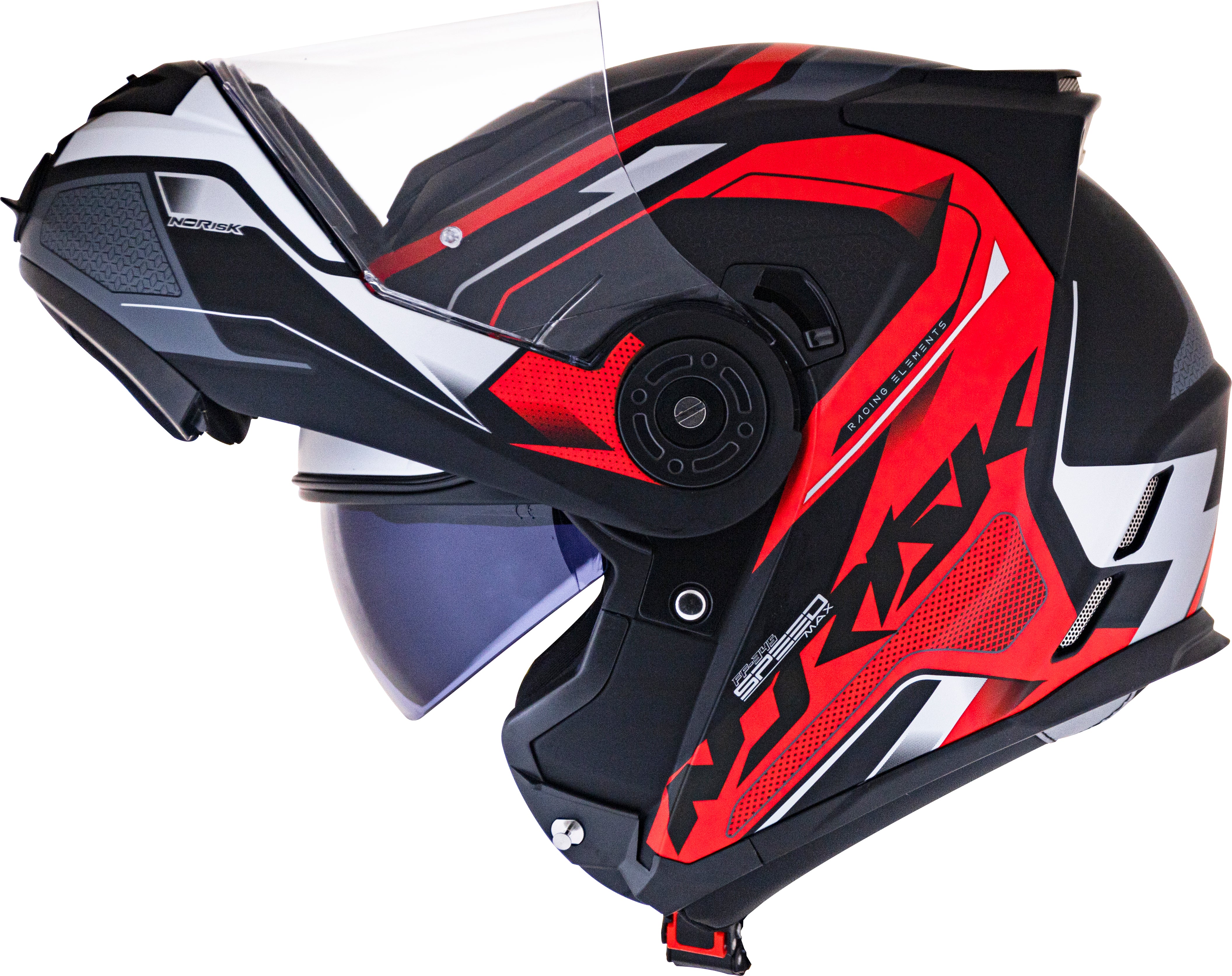Capacete Norisk Route Speedmax Matt Preto Vermelho