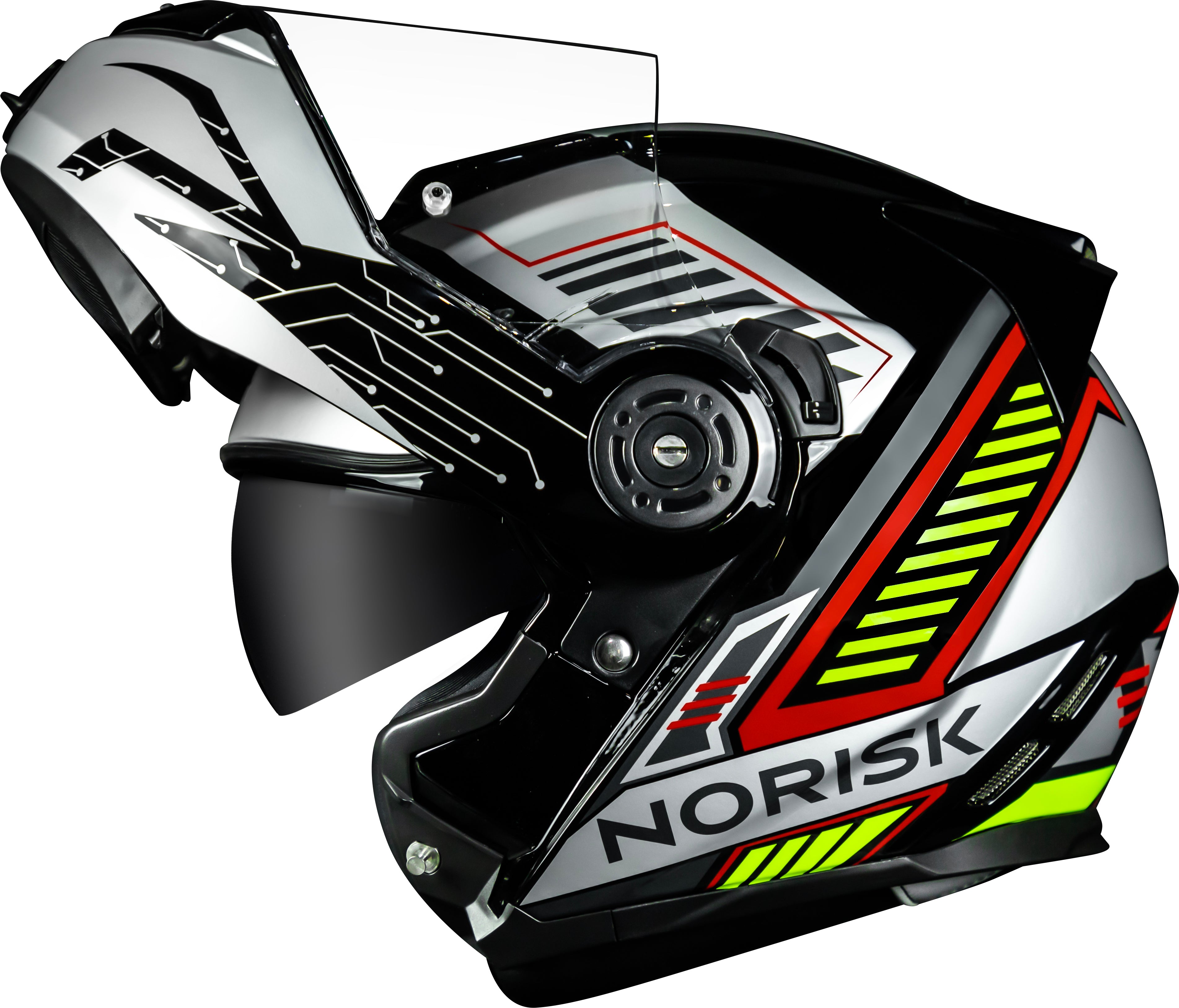 Capacete Norisk Route Charge Preto Prata