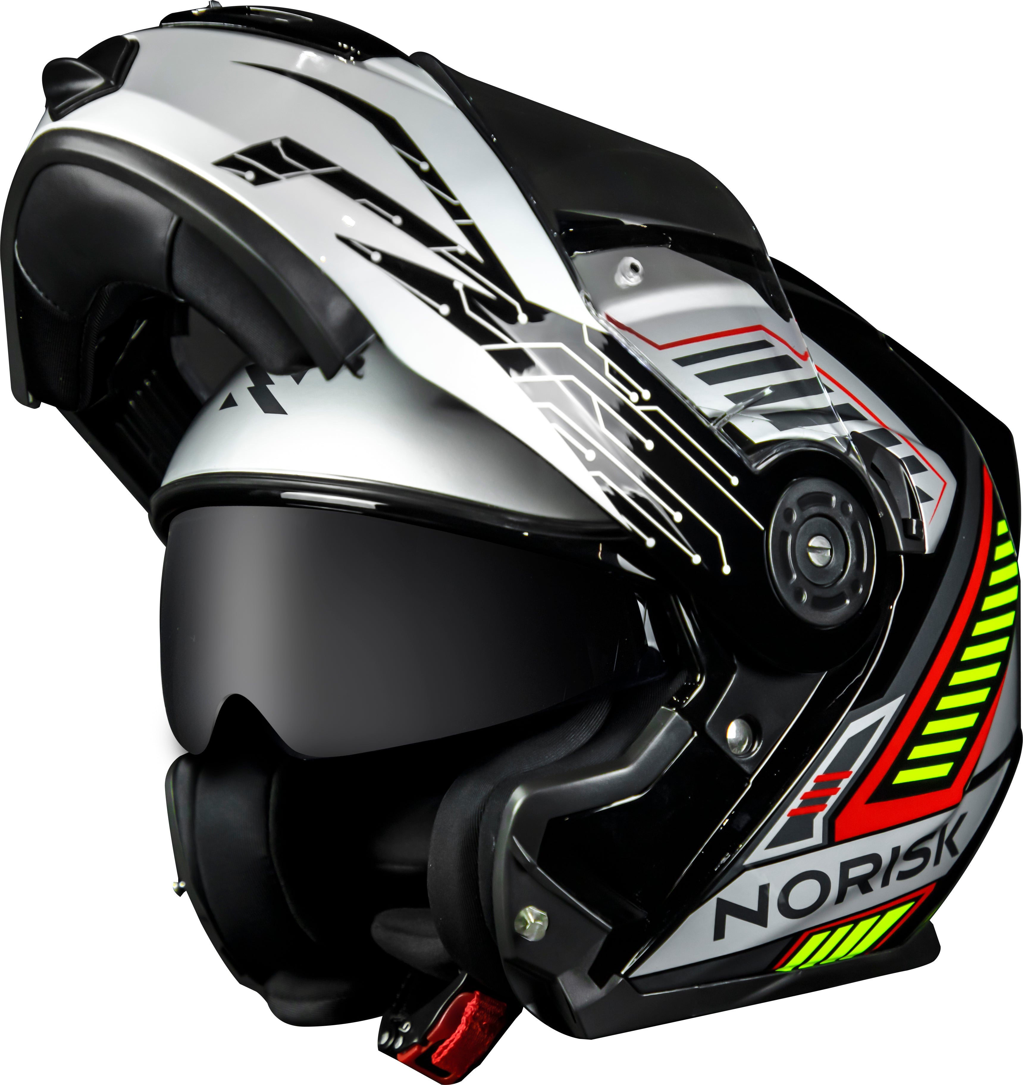 Capacete Norisk Route Charge Preto Prata