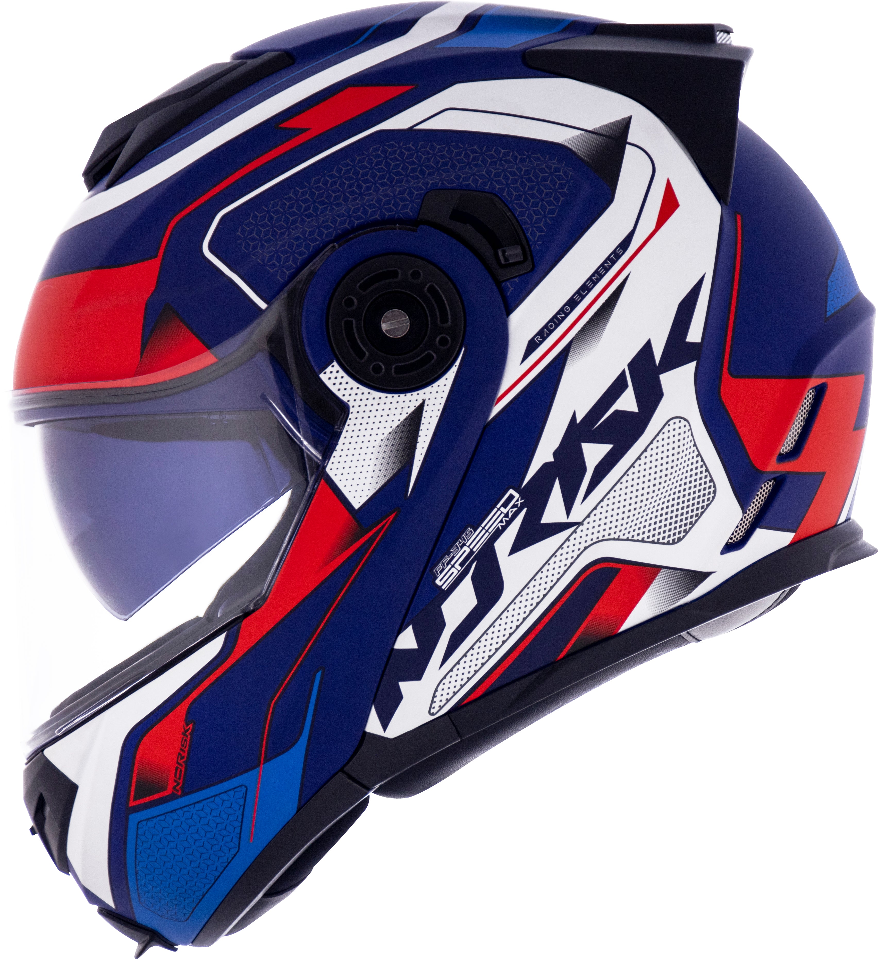 Capacete Norisk Route Speedmax Matt Azul Branco Vermelho
