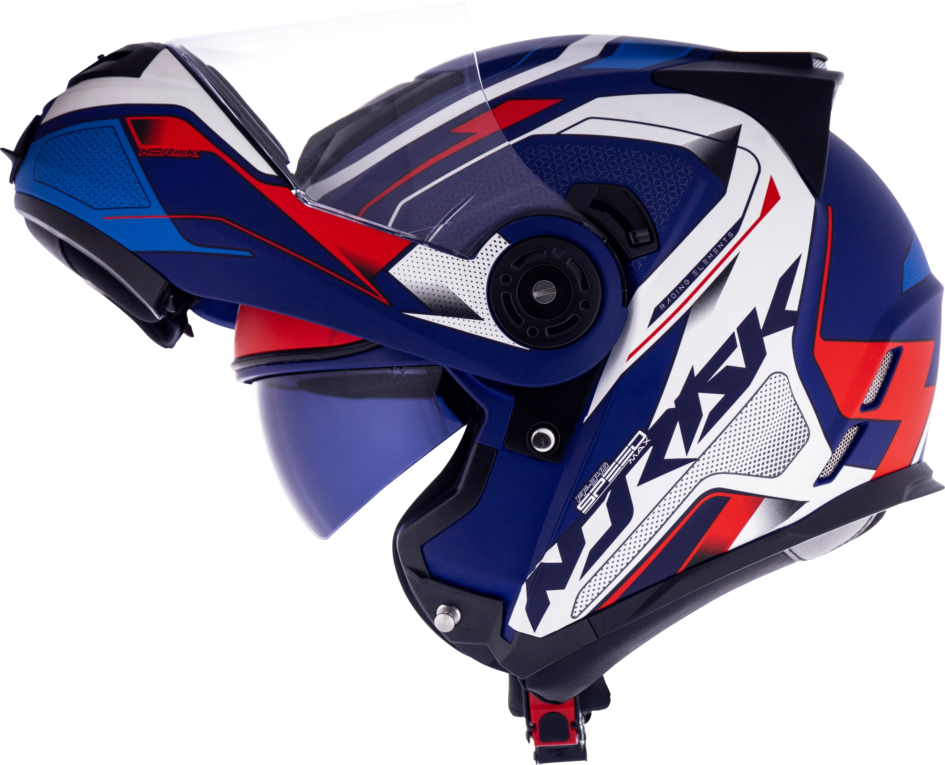 Capacete Norisk Route Speedmax Matt Azul Branco Vermelho