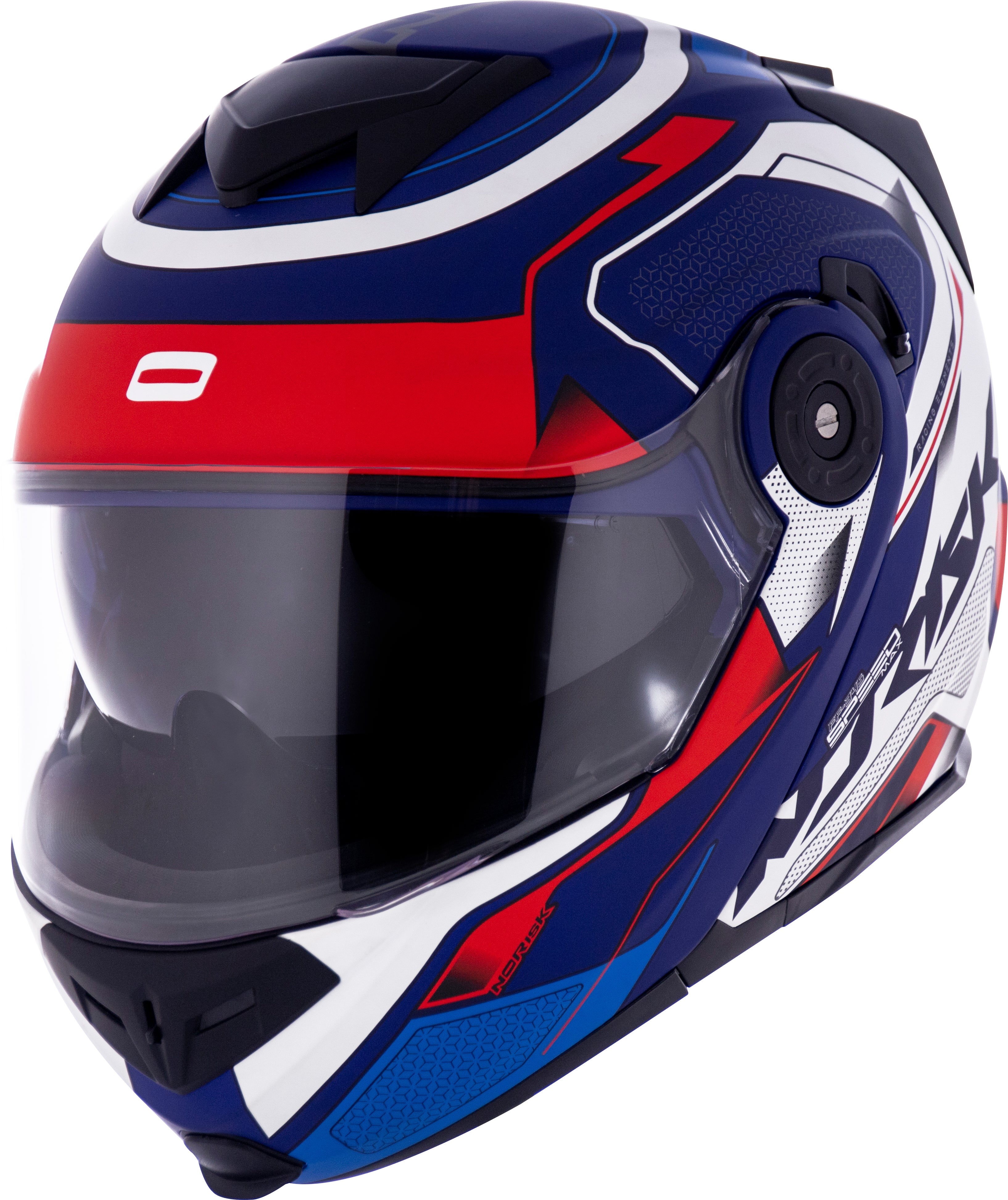 Capacete Norisk Route Speedmax Matt Azul Branco Vermelho