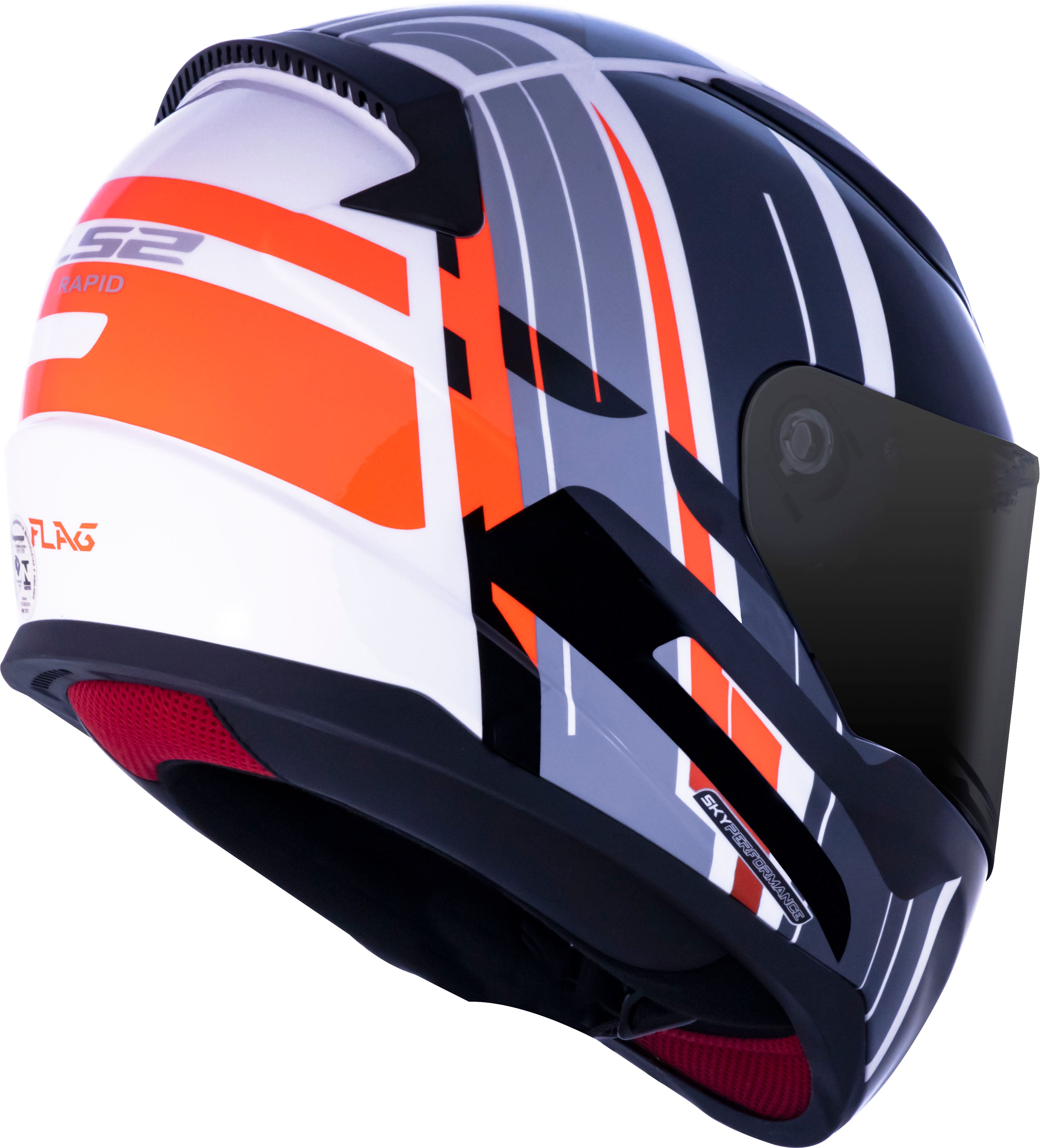 Capacete Ls2 Rapid ff353 Flag Preto
