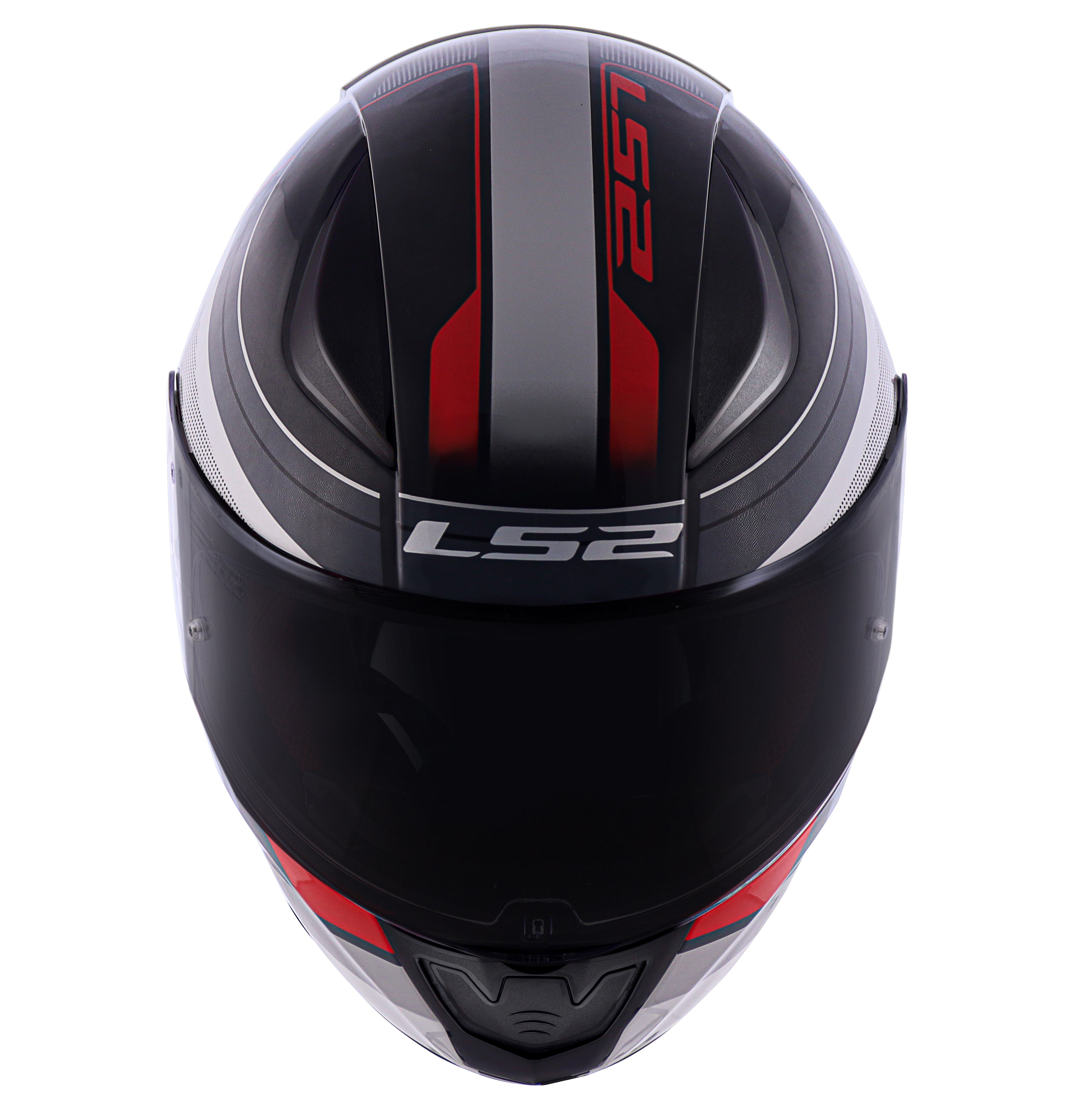 Capacete Ls2 Rapid ff353 Slide Cinza Vermelho