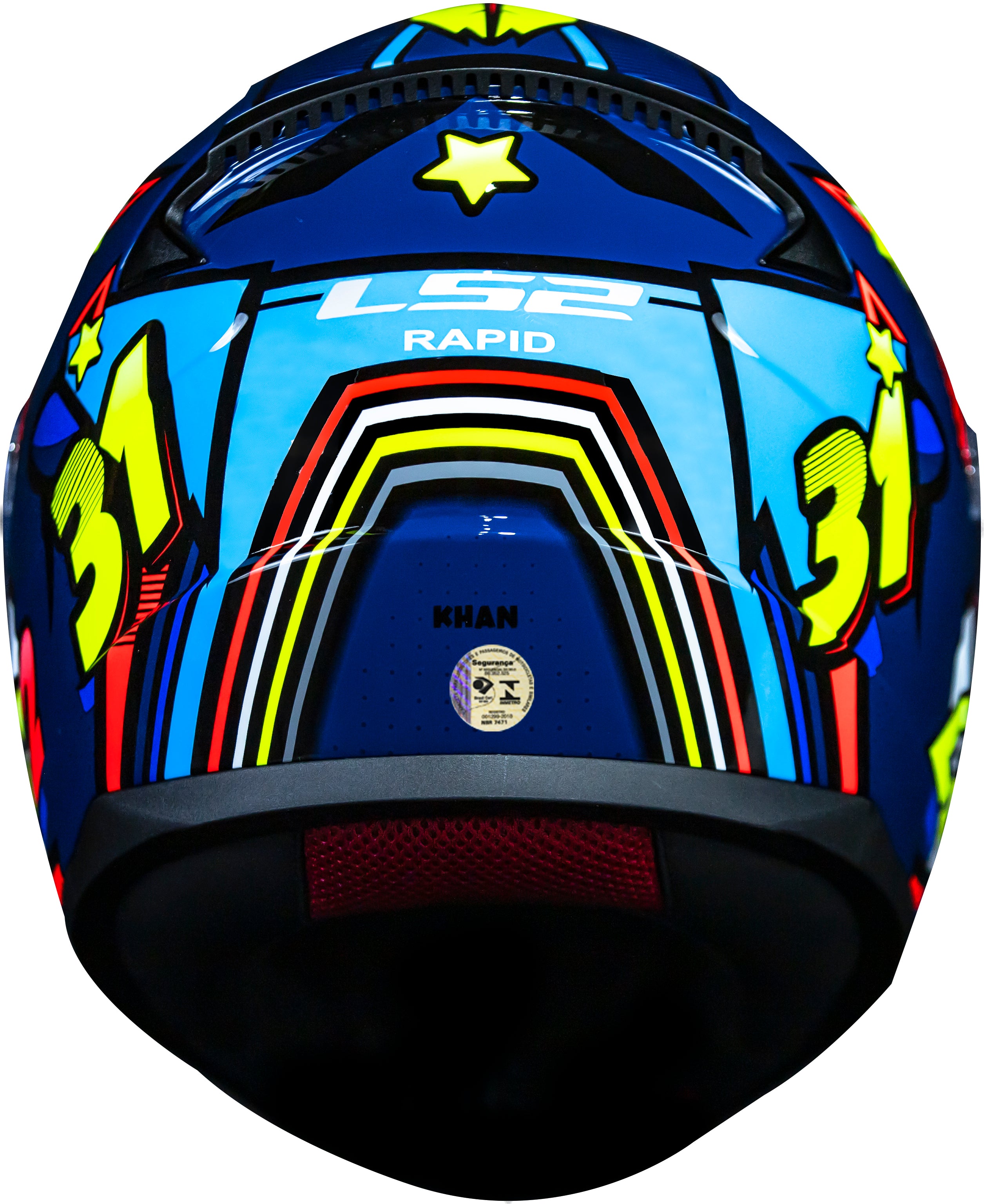 Capacete Ls2 Rapid ff353 Khan Fucsia Branco