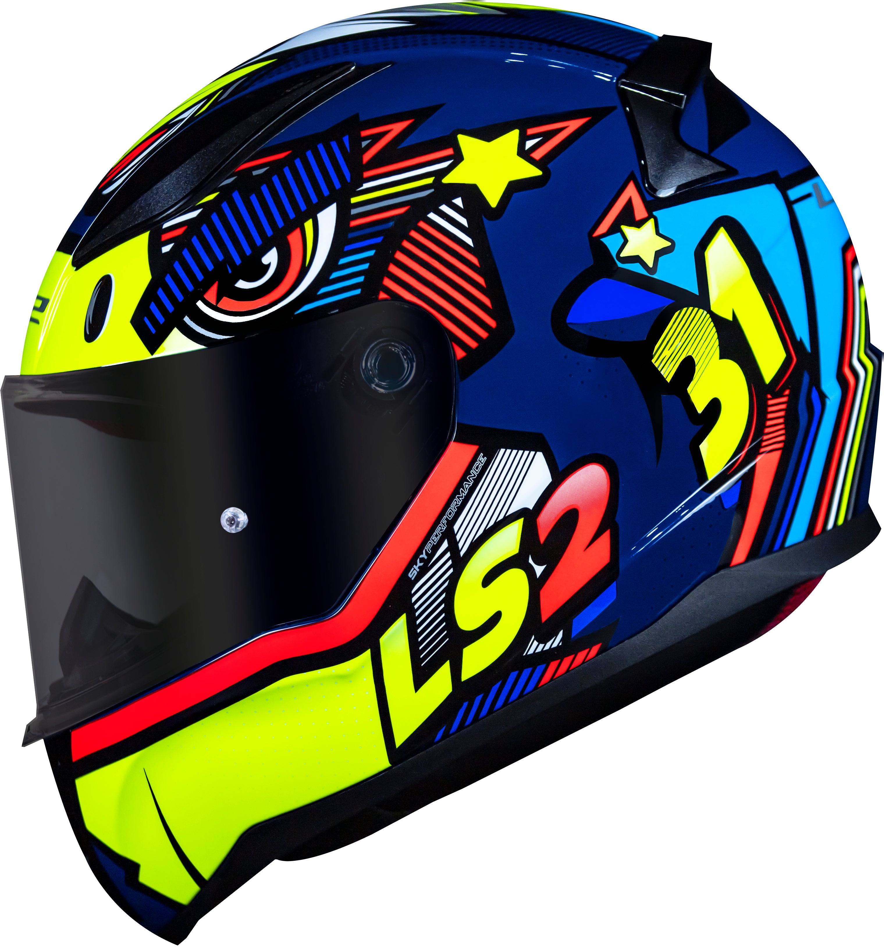 Capacete Ls2 Rapid ff353 Khan Fucsia Branco
