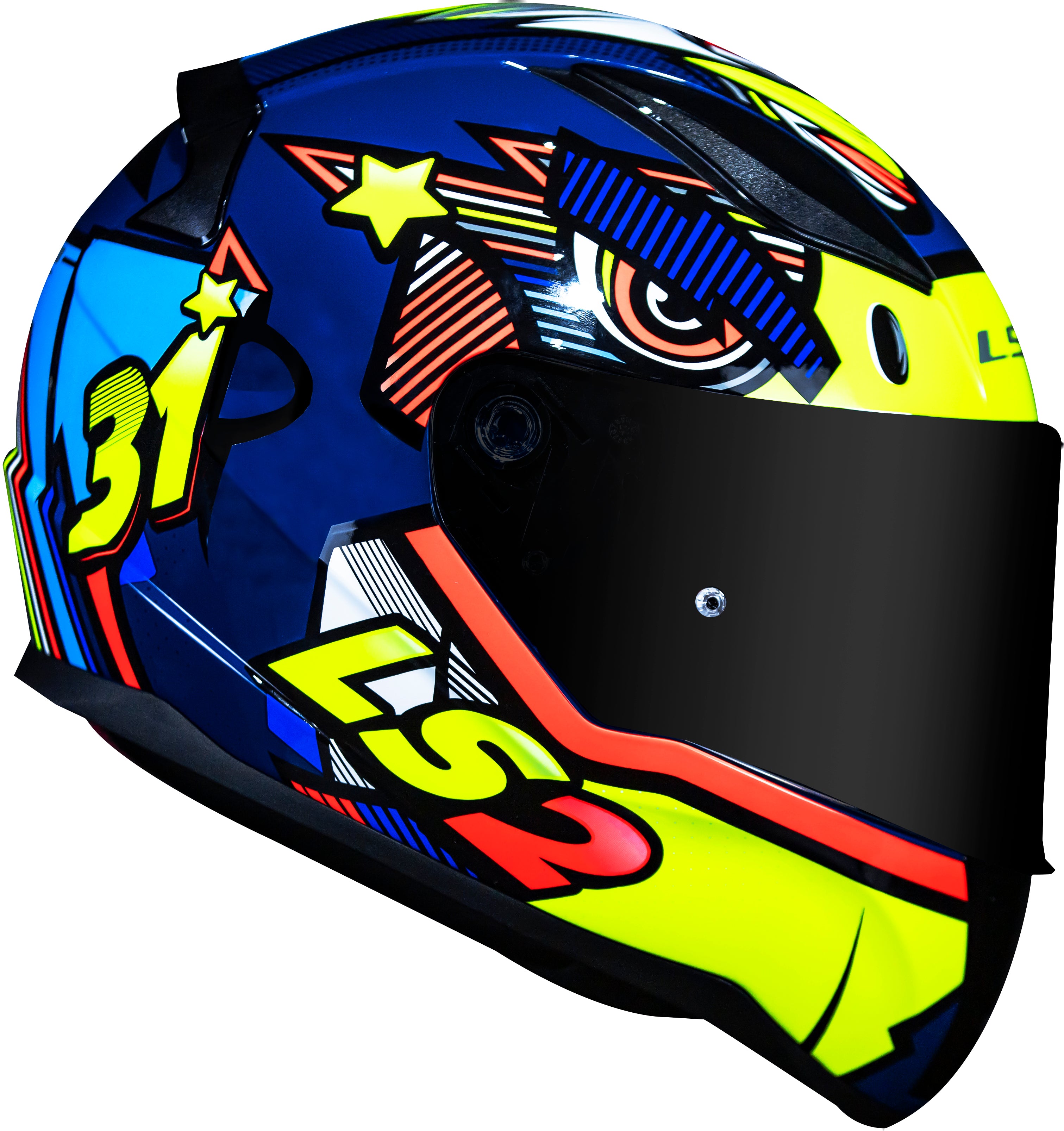Capacete Ls2 Rapid ff353 Khan Fucsia Branco