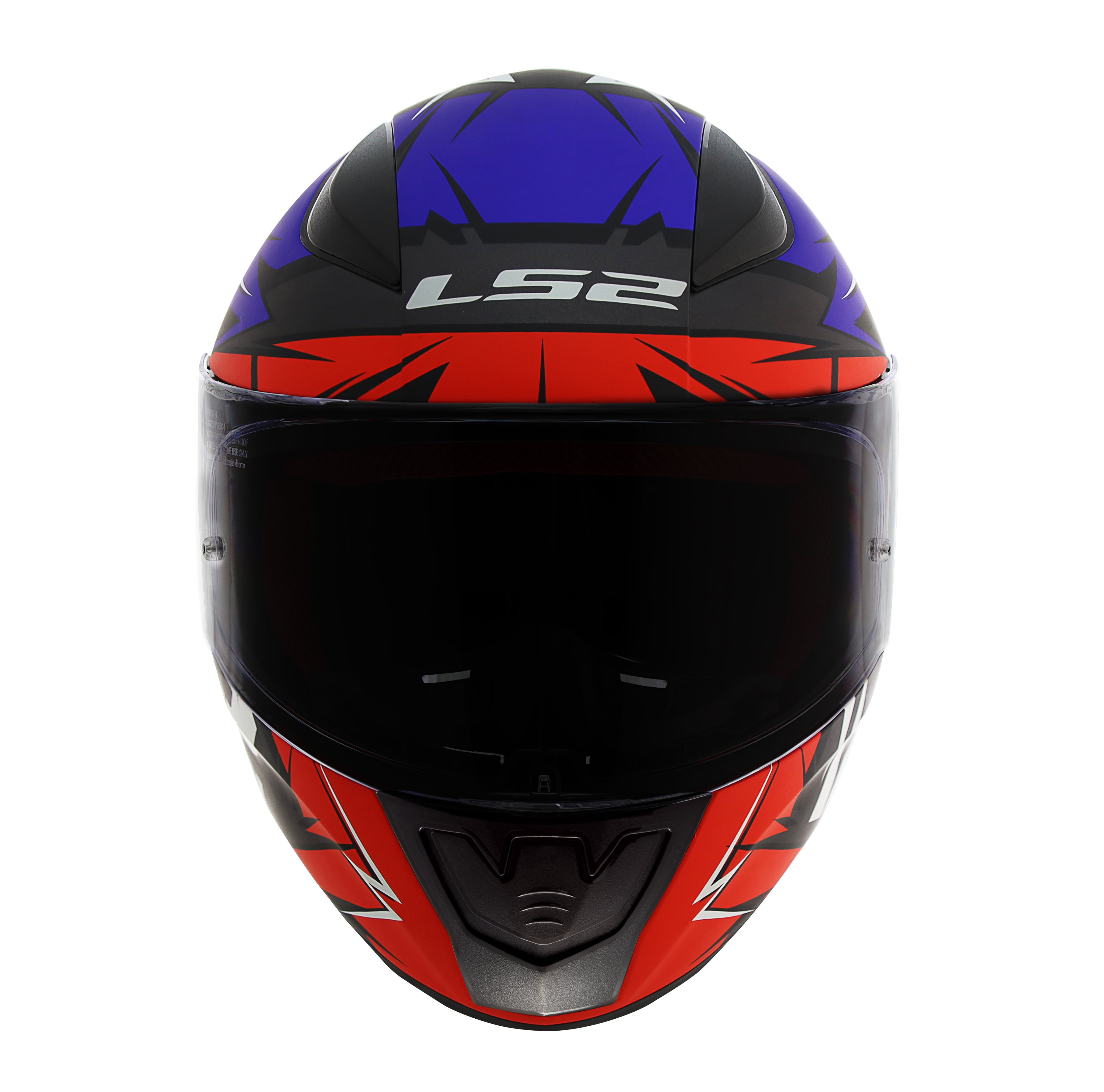 Capacete Ls2 Rapid ff353 Cromo Preto Azul Vermelho