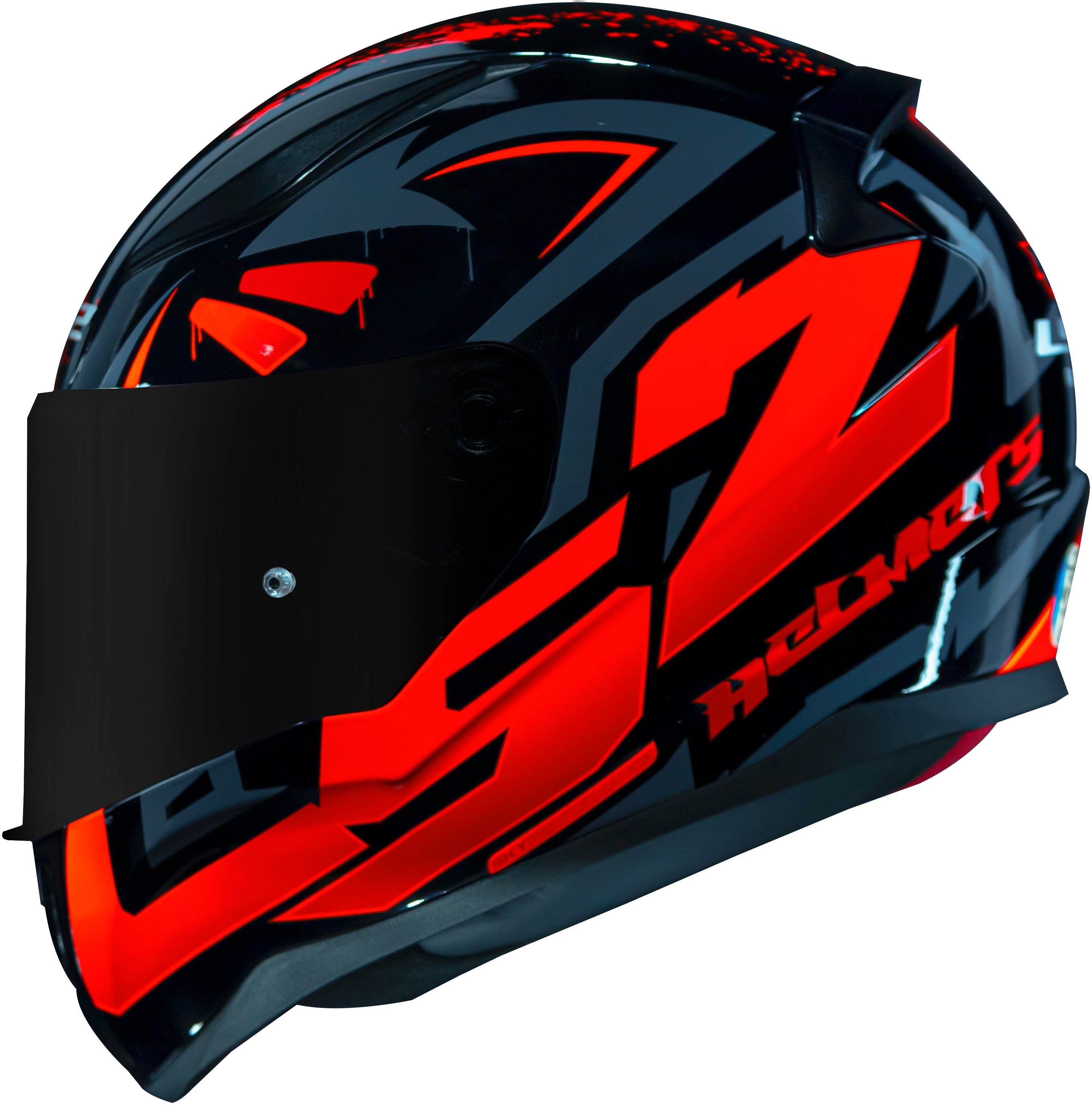 Capacete Ls2 Rapid ff353 Tagline Preto Vermelho