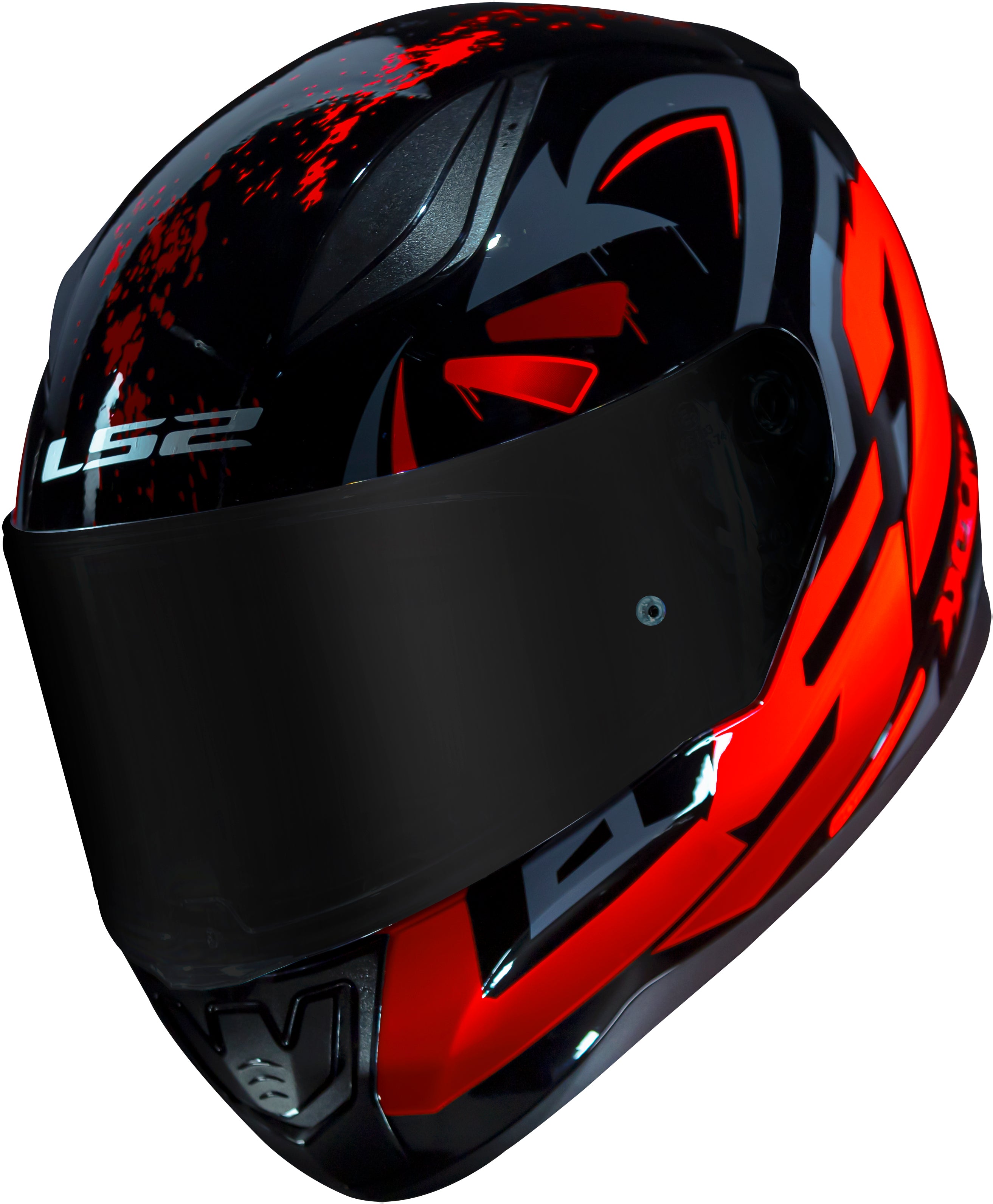 Capacete Ls2 Rapid ff353 Tagline Preto Vermelho