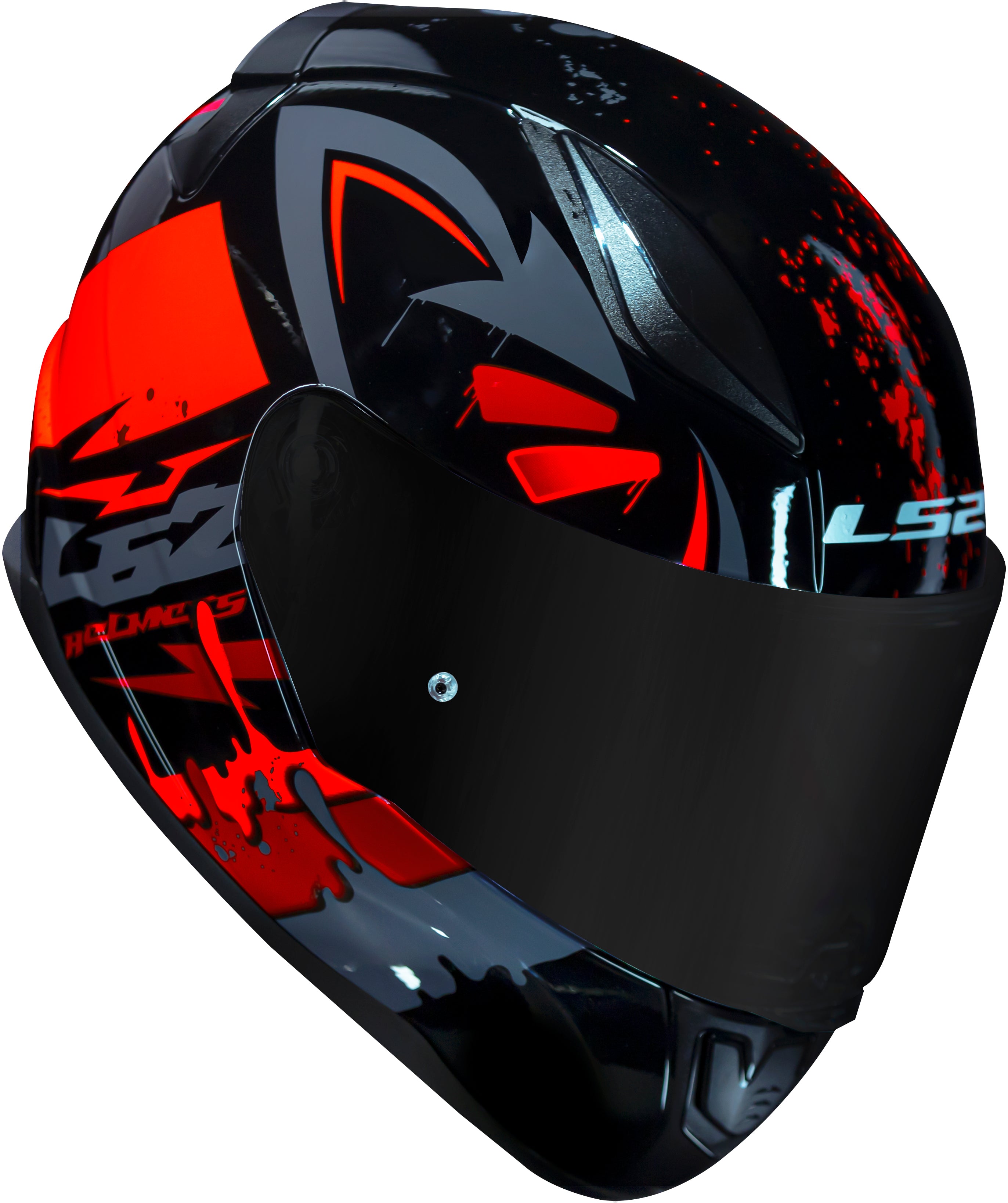 Capacete Ls2 Rapid ff353 Tagline Preto Vermelho