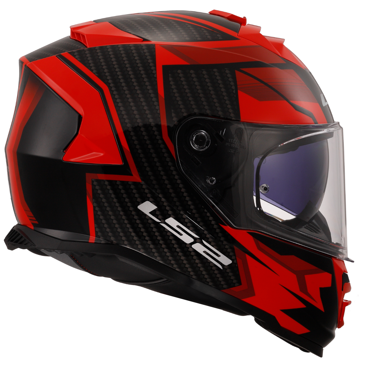 Capacete Ls2 Ff800 Storm Tracker Preto Vermelho