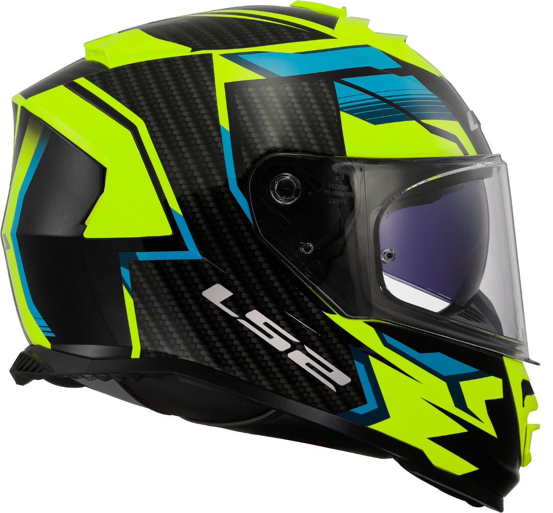 Capacete Ls2 Ff800 Storm Tracker Preto Amarelo