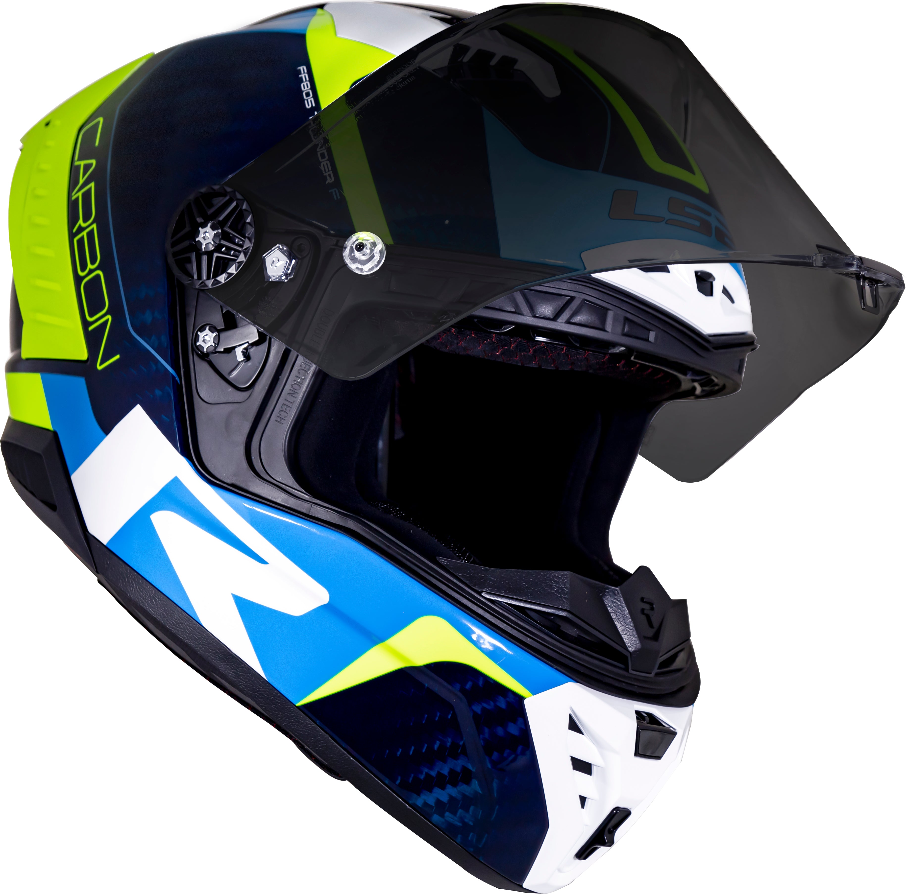 Capacete Ls2 ff805 Thunder Racing 1 Azul