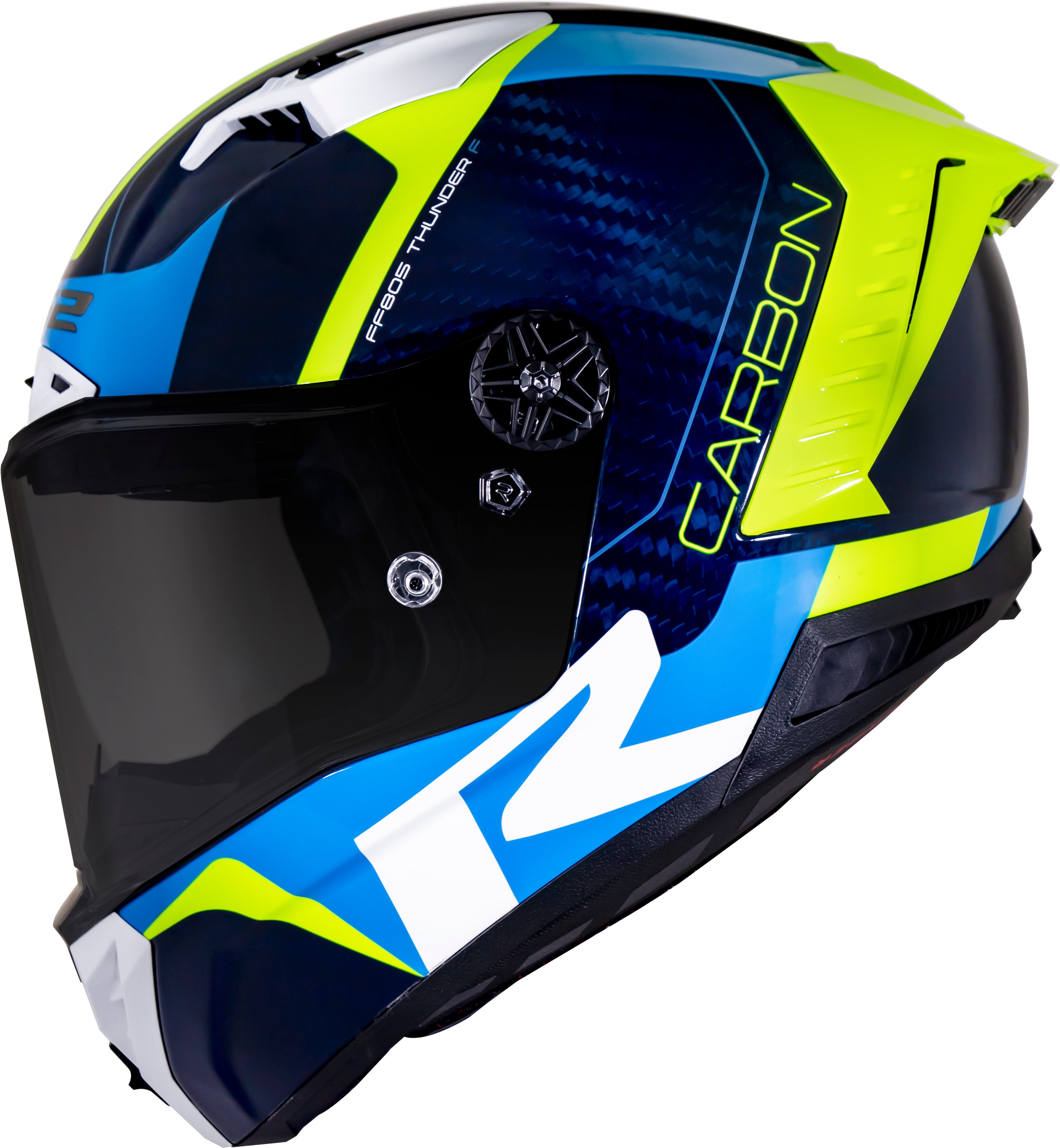 Capacete Ls2 ff805 Thunder Racing 1 Azul