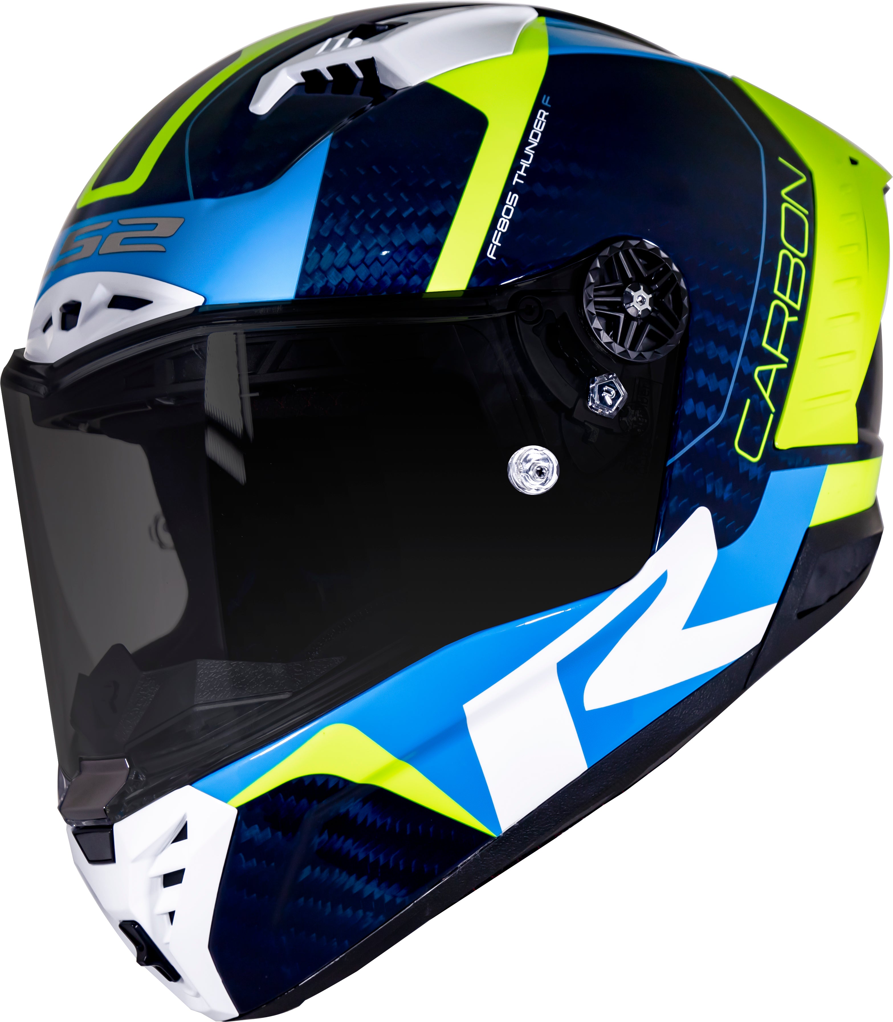 Capacete Ls2 ff805 Thunder Racing 1 Azul