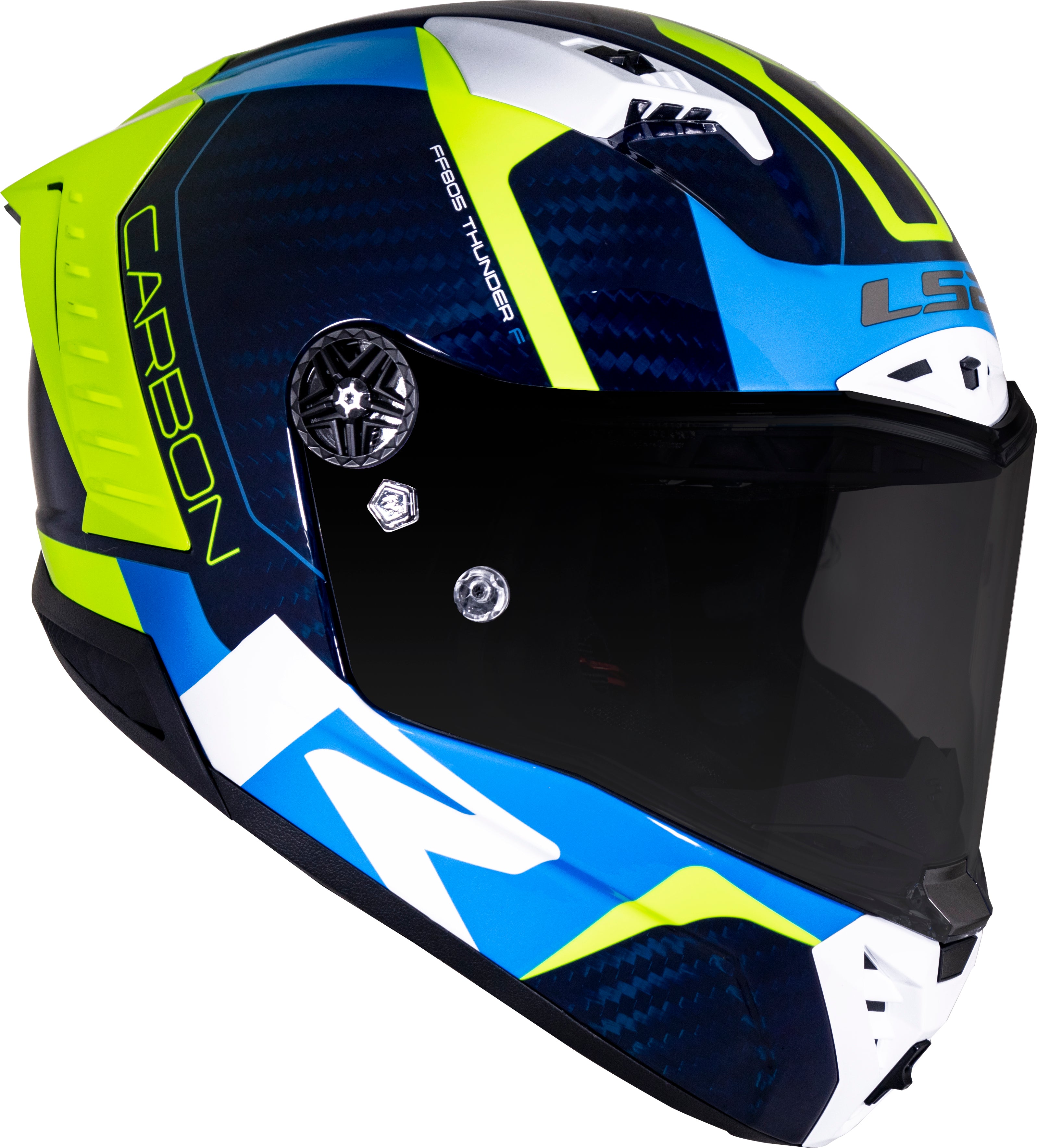 Capacete Ls2 ff805 Thunder Racing 1 Azul