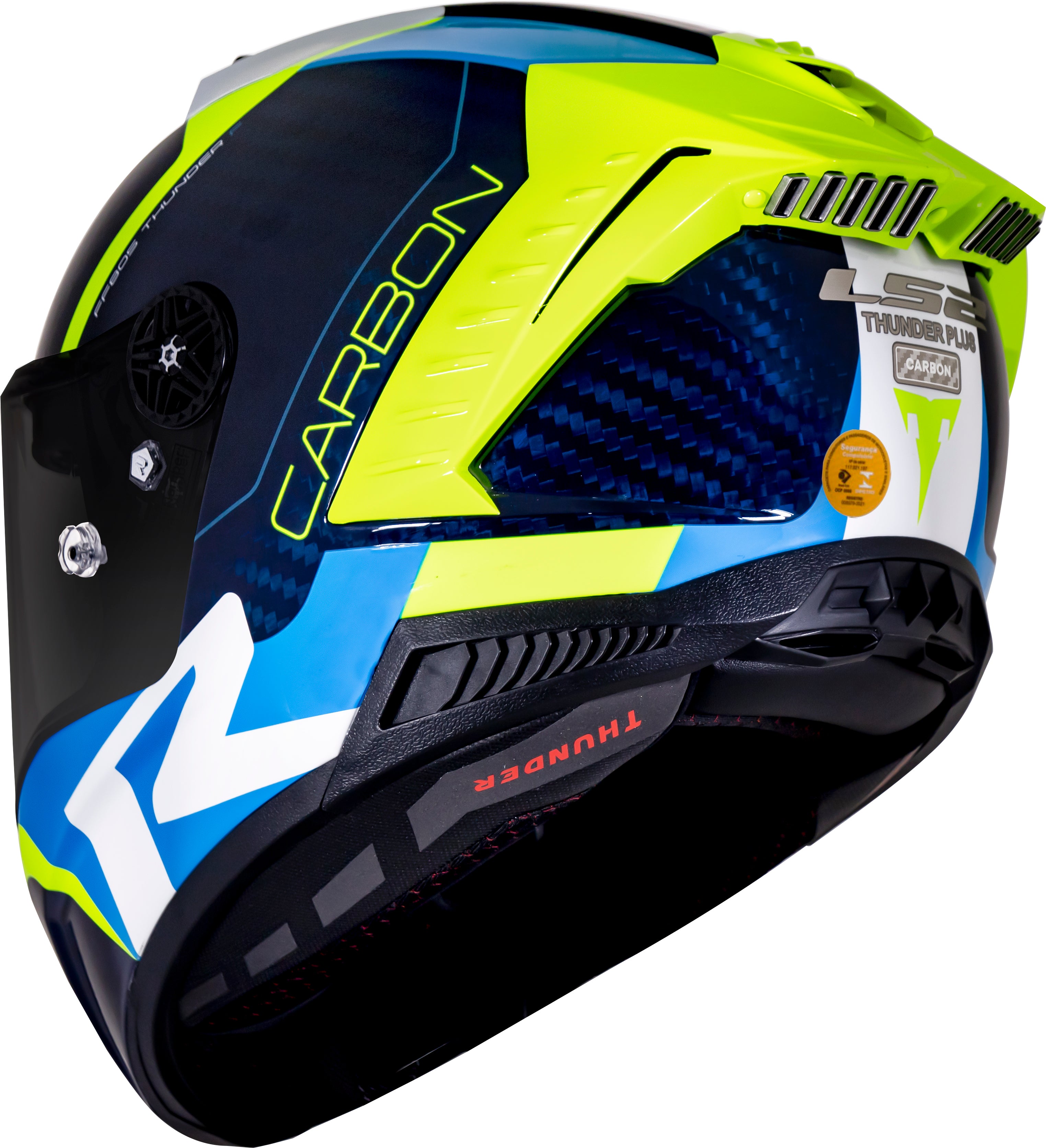 Capacete Ls2 ff805 Thunder Racing 1 Azul