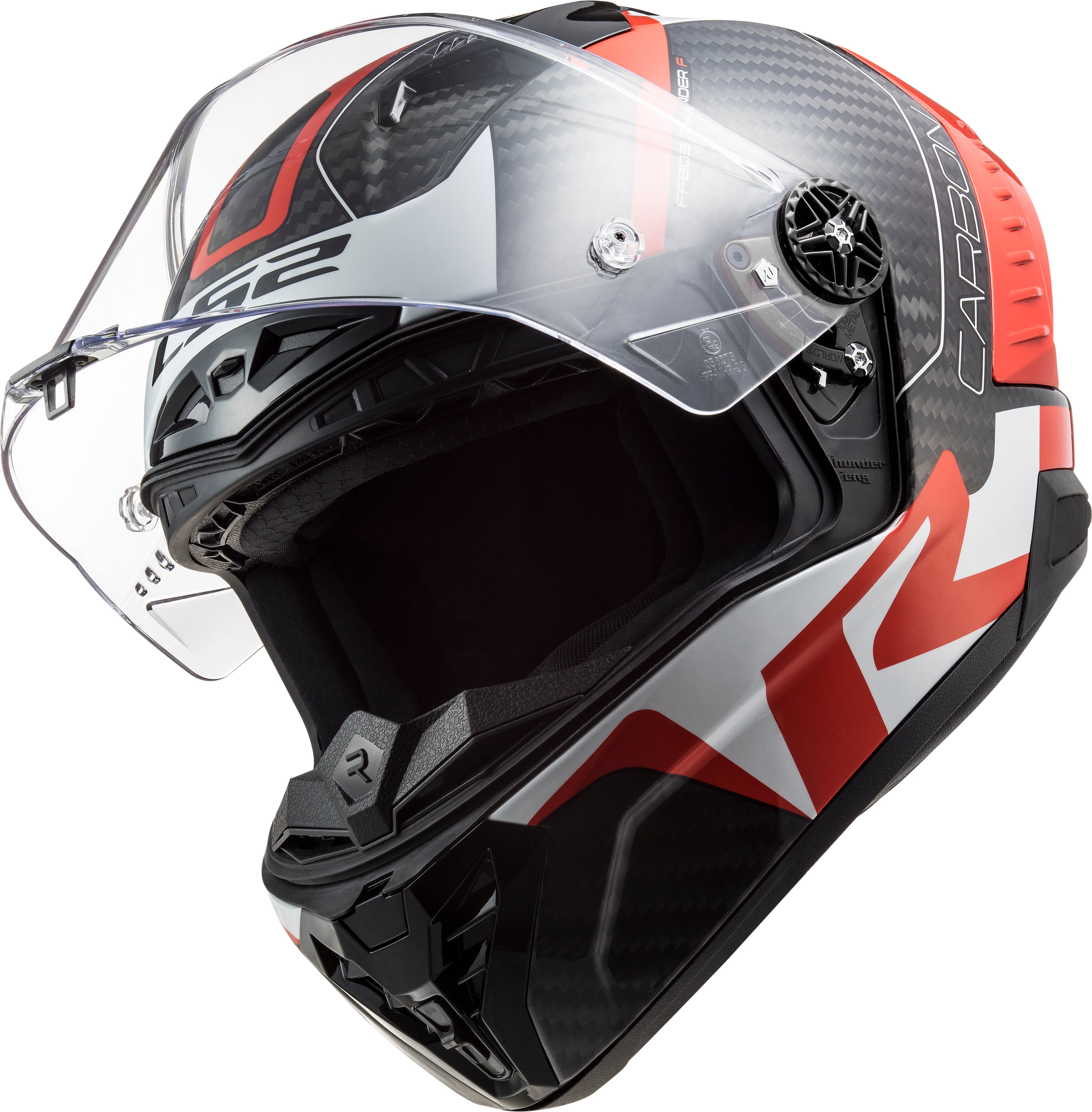 Capacete Ls2 ff805 Thunder Racing 1  Vermelho