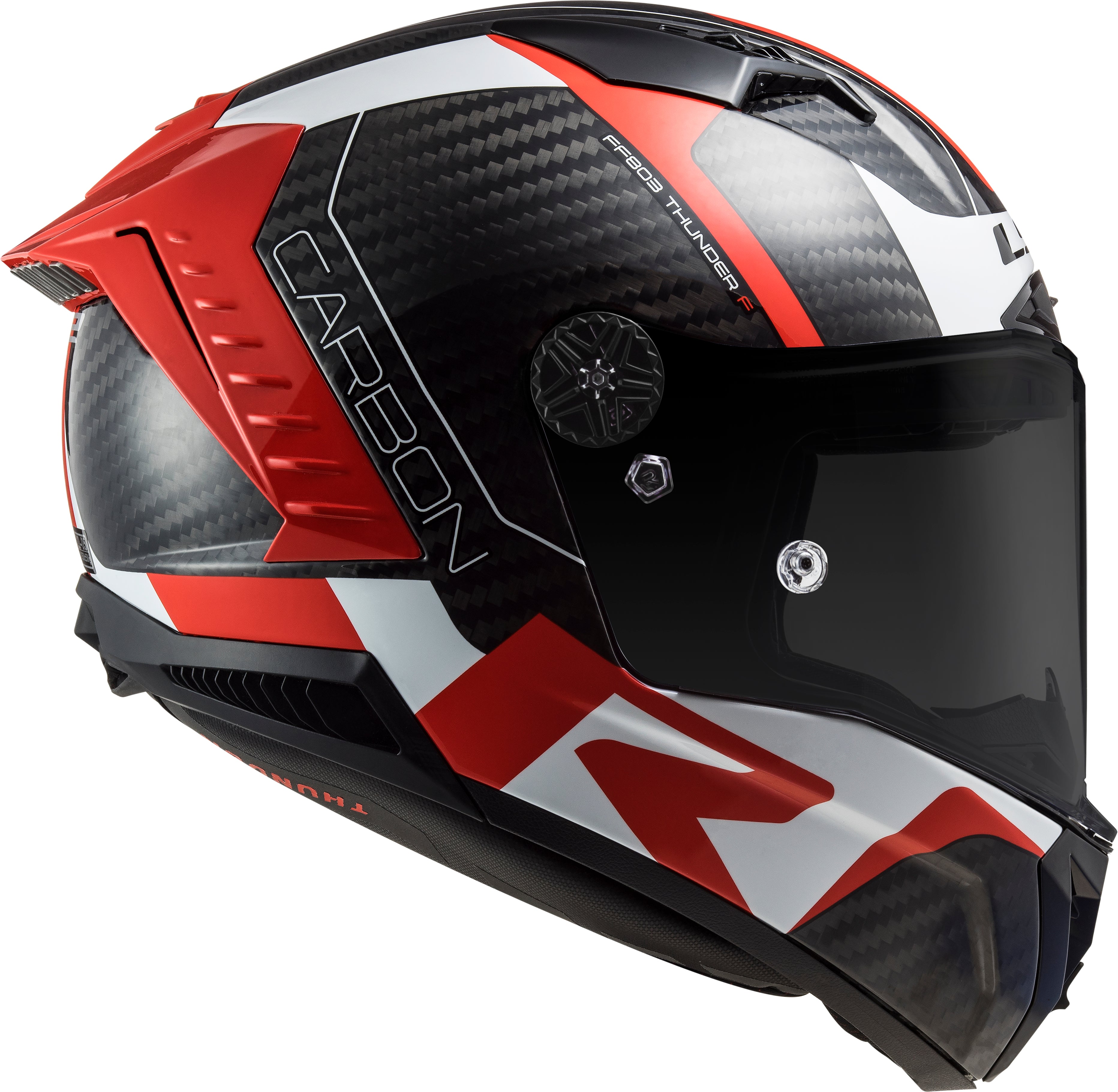 Capacete Ls2 ff805 Thunder Racing 1  Vermelho