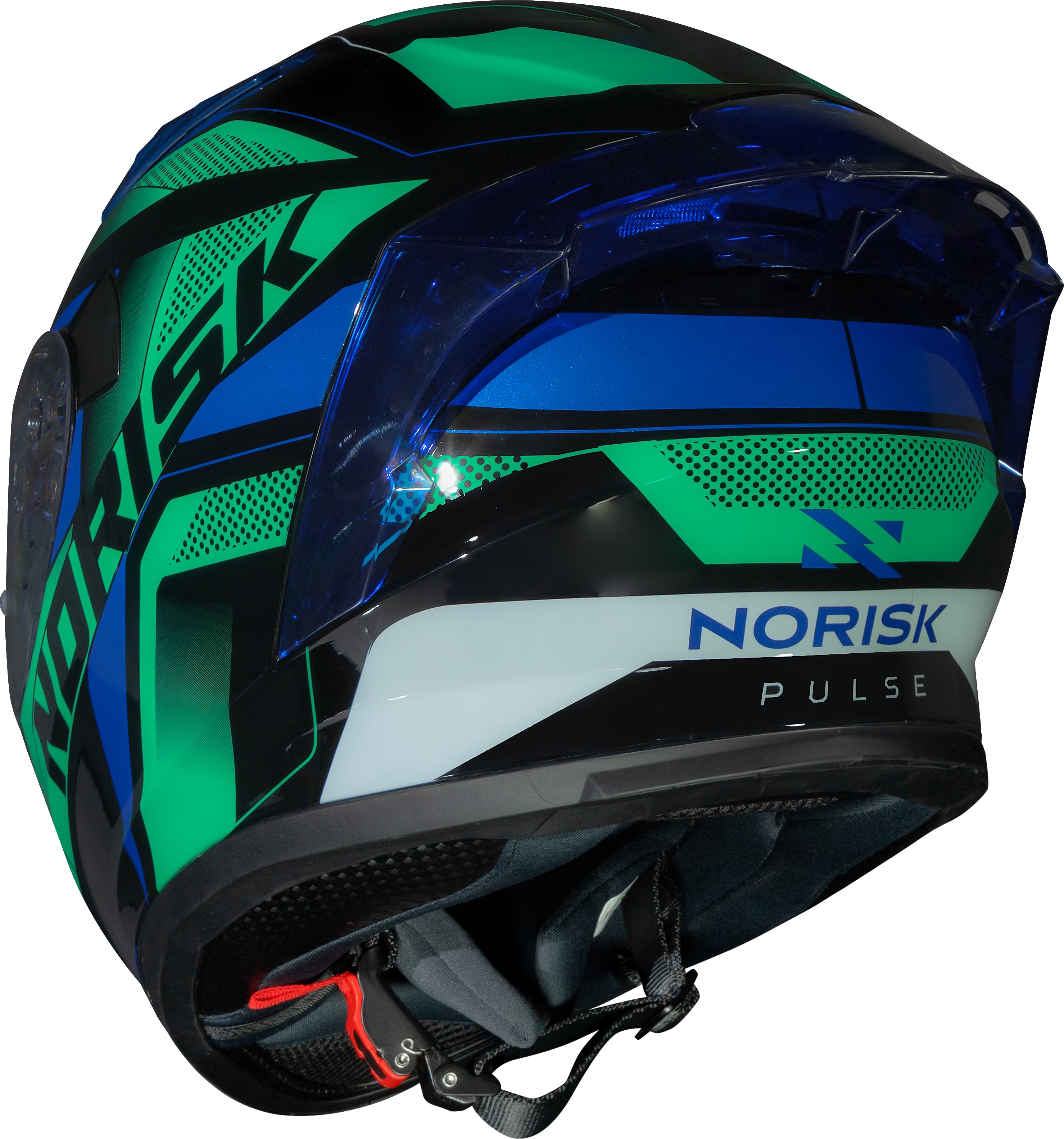 Capacete Norisk Flow Pulse Verde Azul
