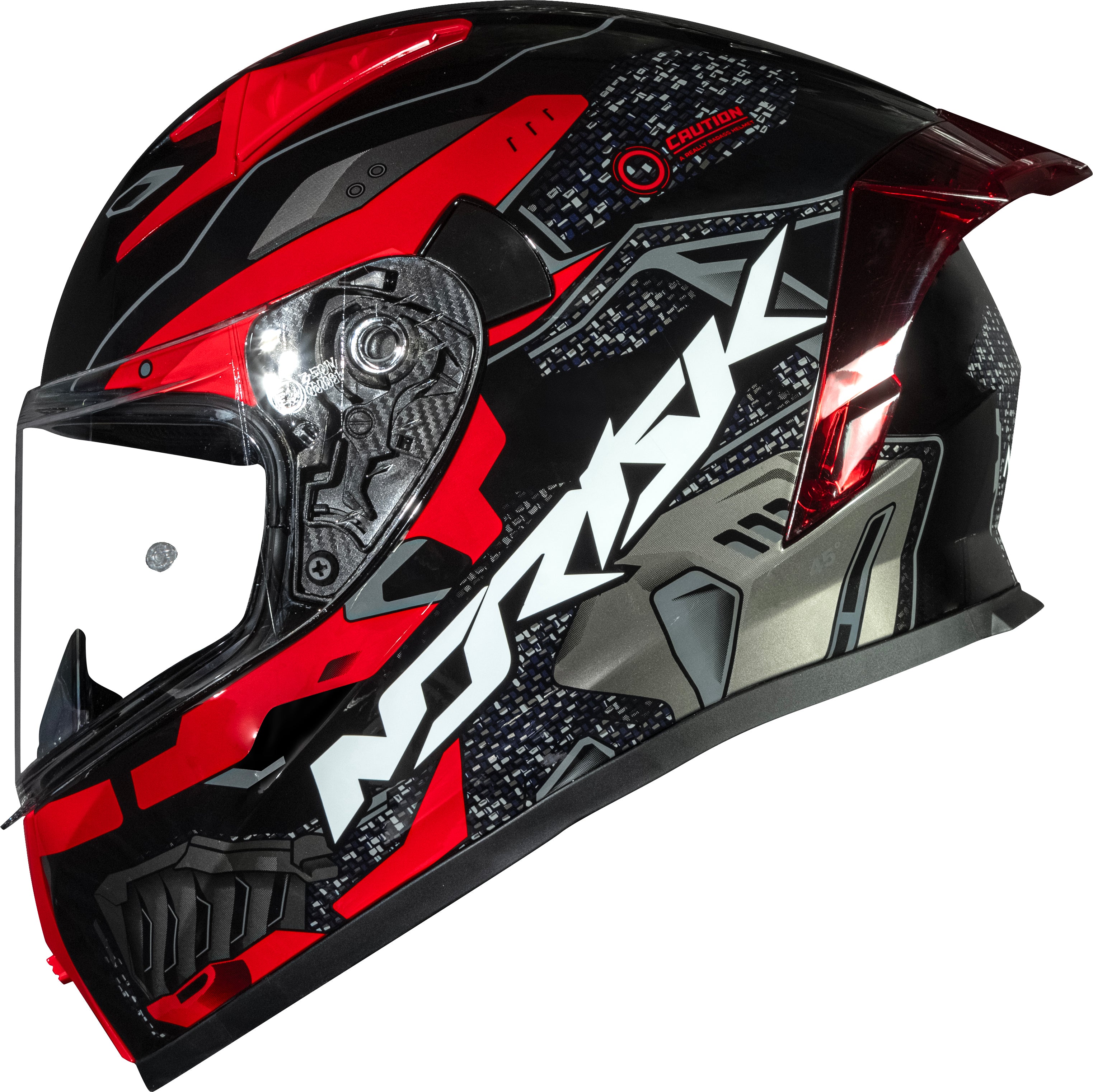 Capacete Norisk Flow Robot Preto Vermelho