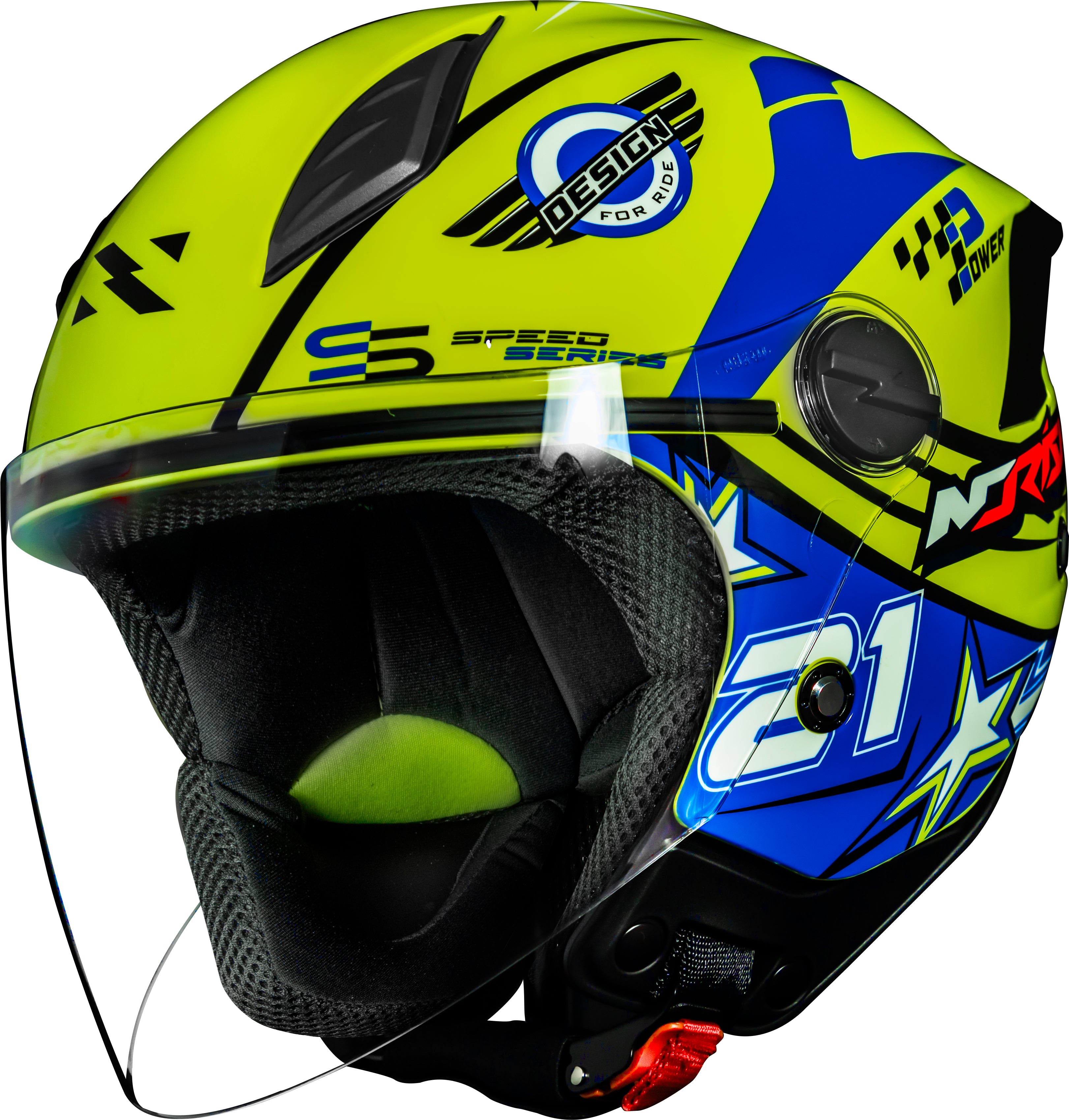 Capacete Norisk Neo Galaxy Amarelo Azul