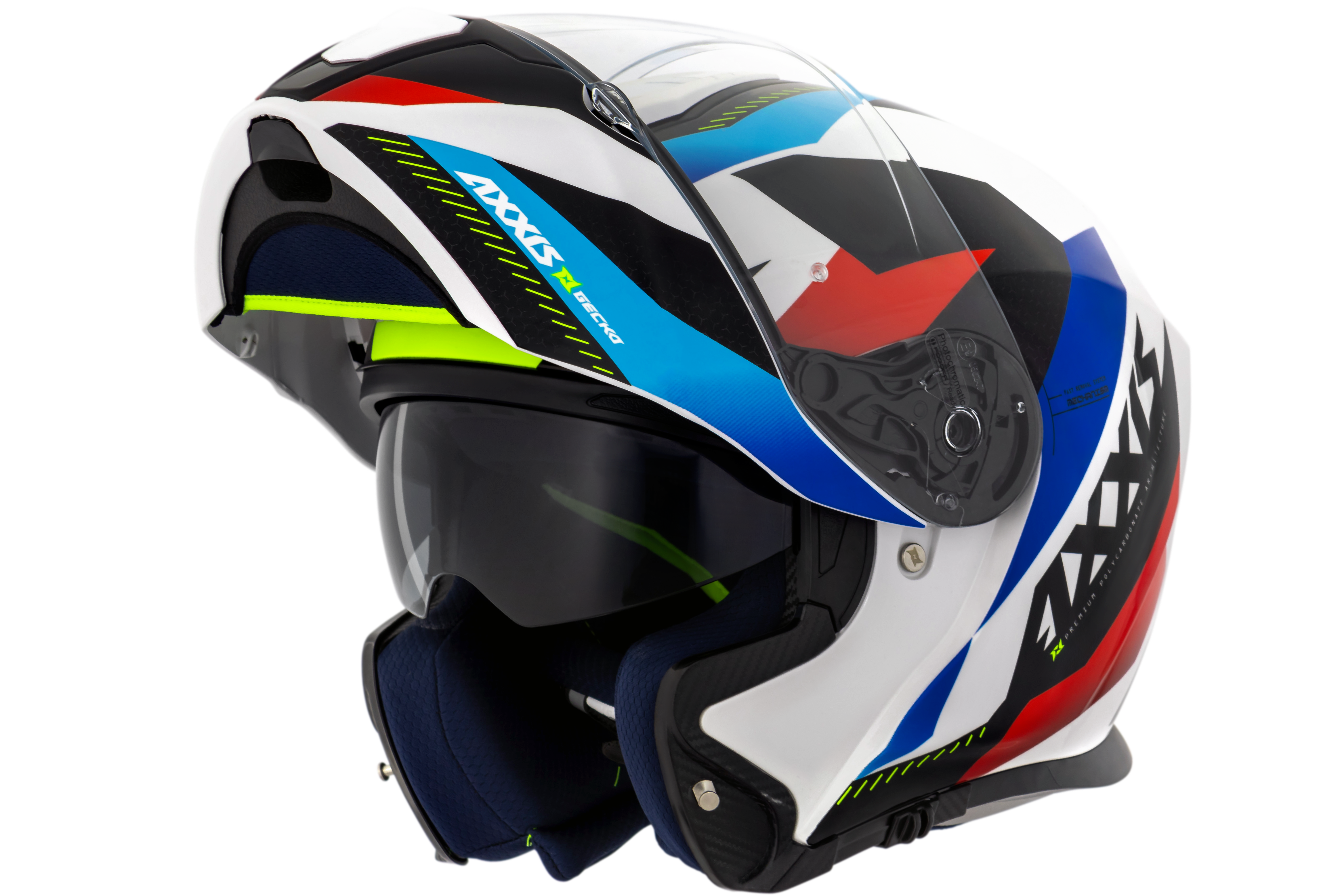 Capacete Axxis Gecko Sv Shield D7 Azul Brilho