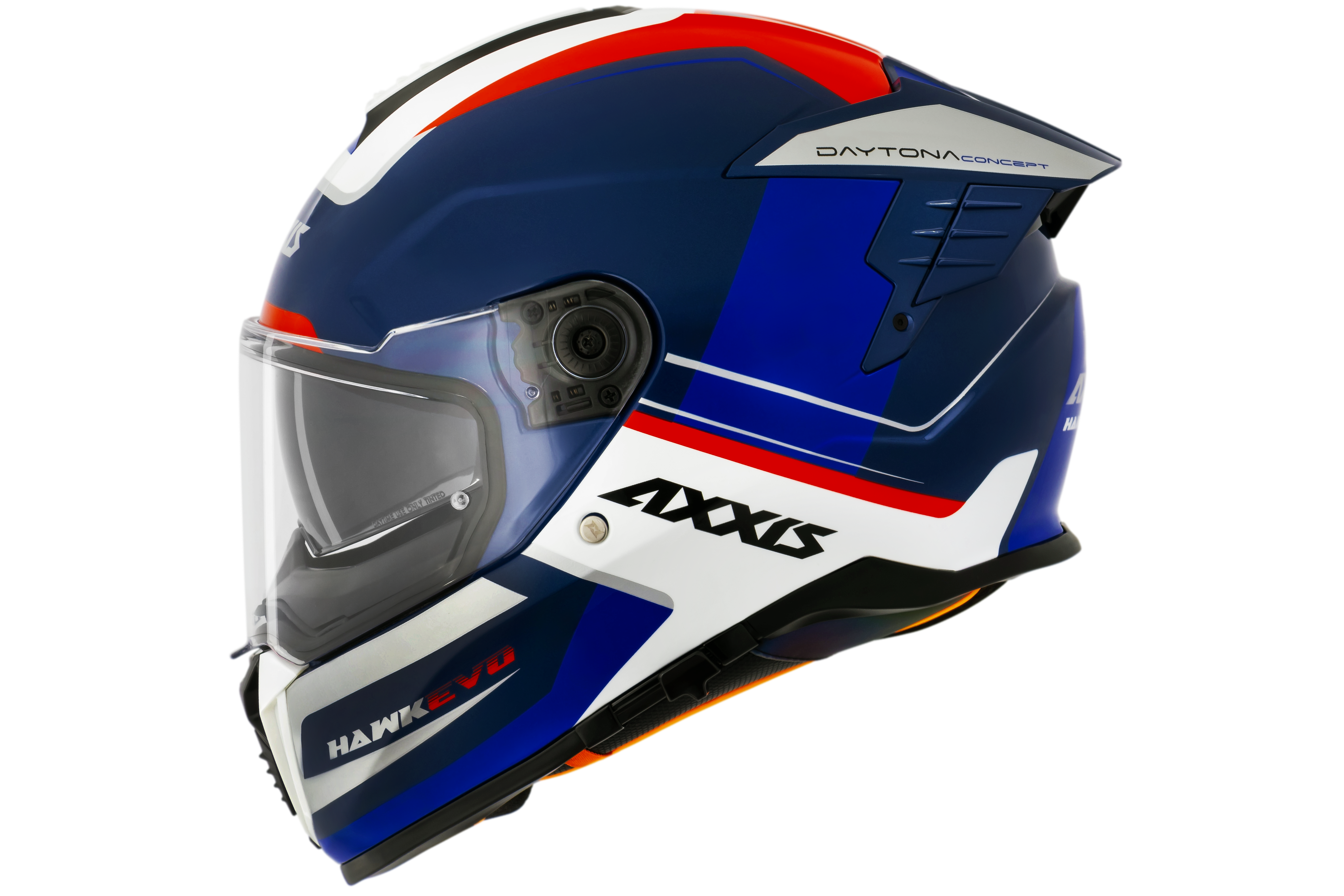 Capacete Axxis Hawk Evo Sv Daytona C7 Azul Brilho