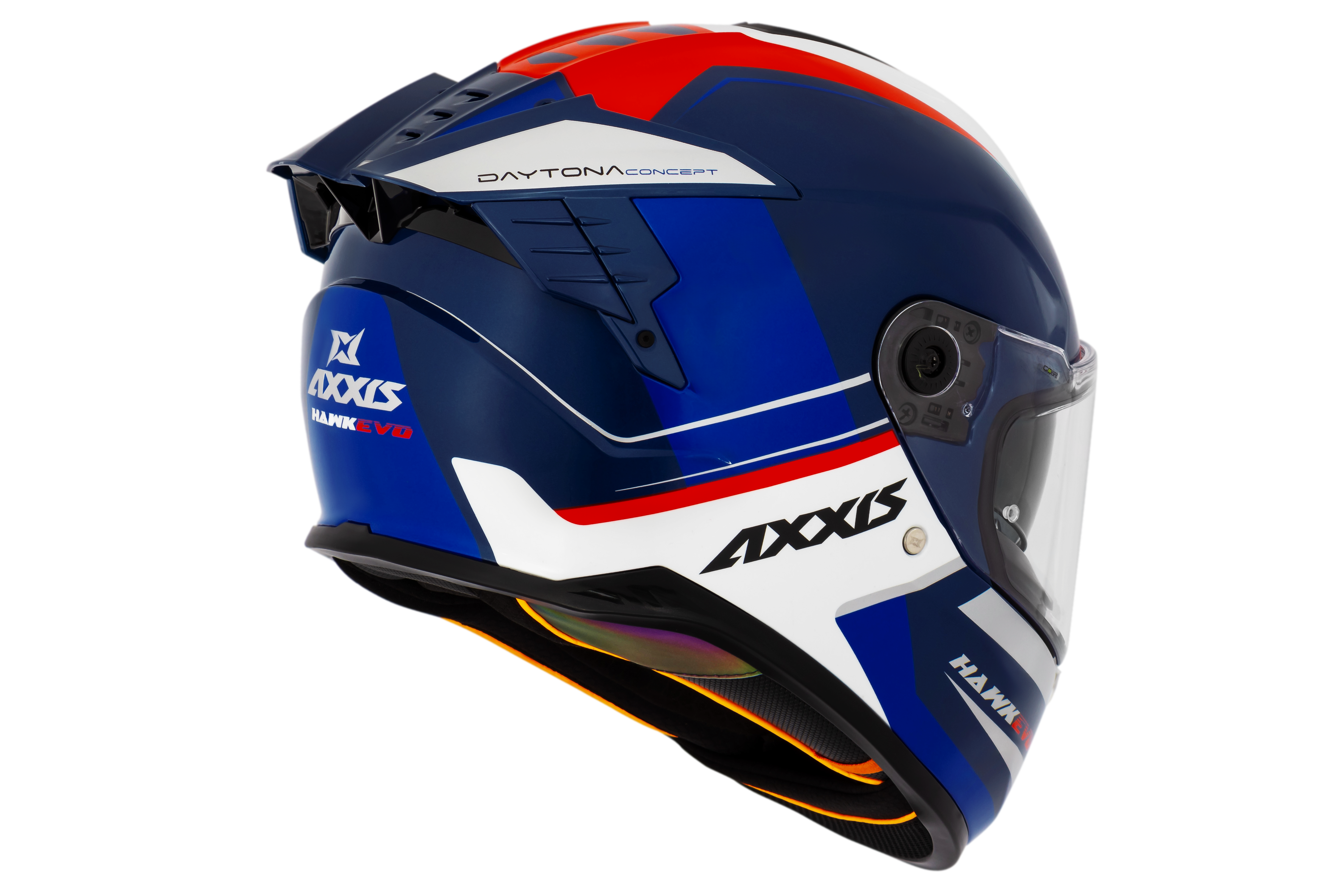 Capacete Axxis Hawk Evo Sv Daytona C7 Azul Brilho
