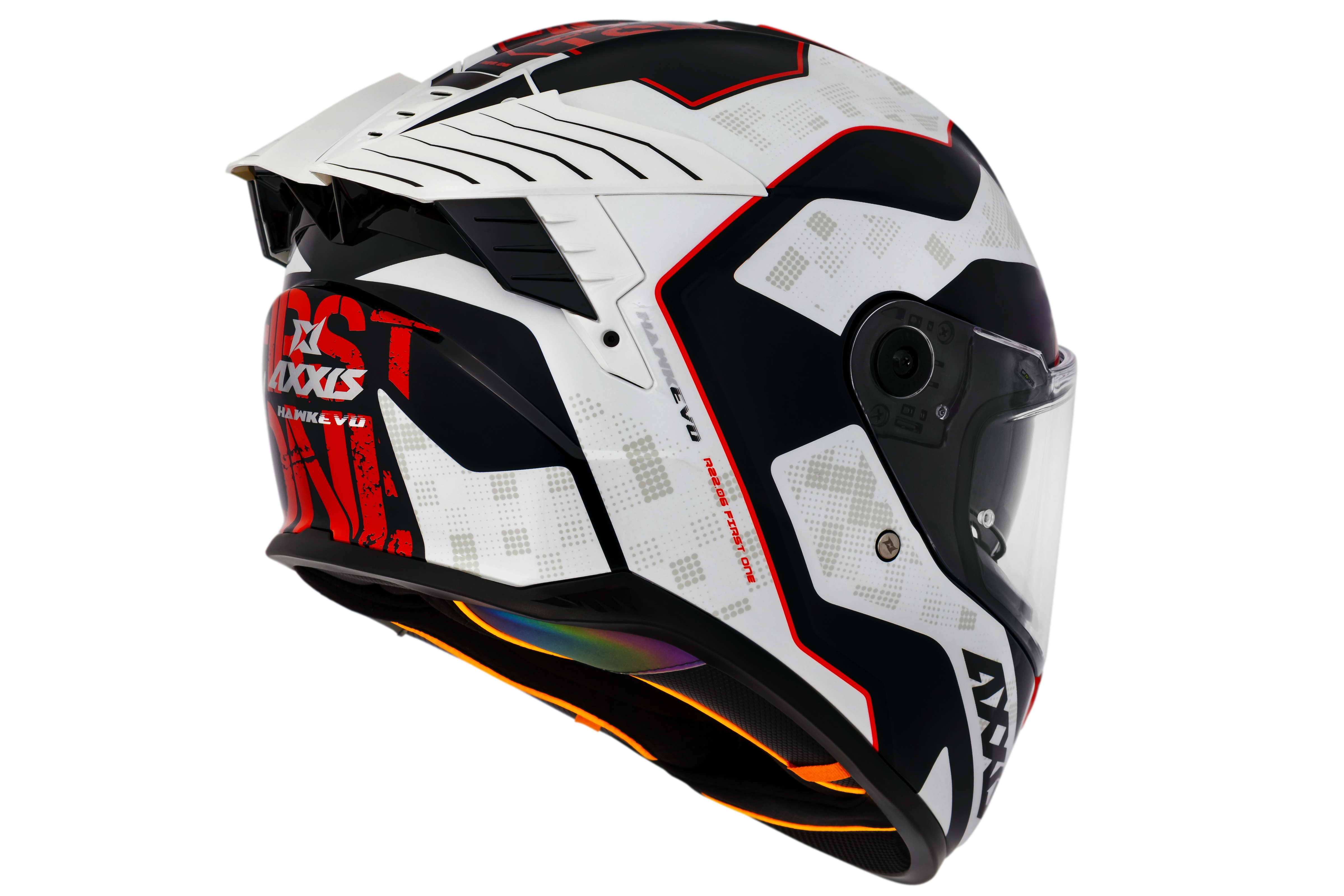 Capacete Axxis Hawk Evo Sv First One C0 Branco Brilho