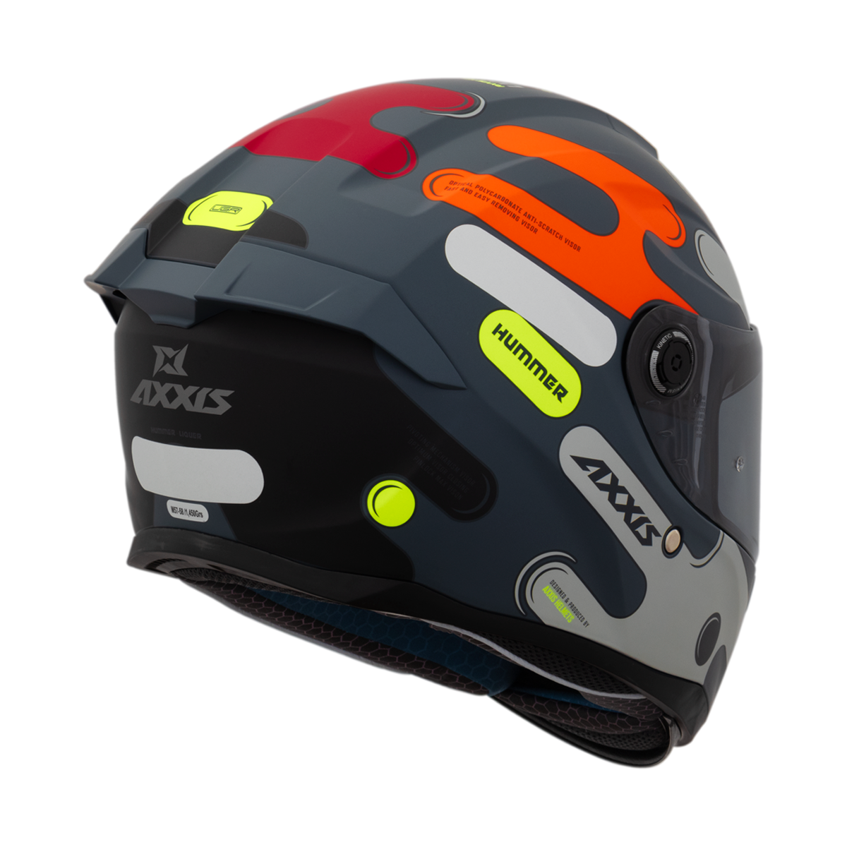 Capacete Axxis Hummer Liquer C14 Cinza Matte