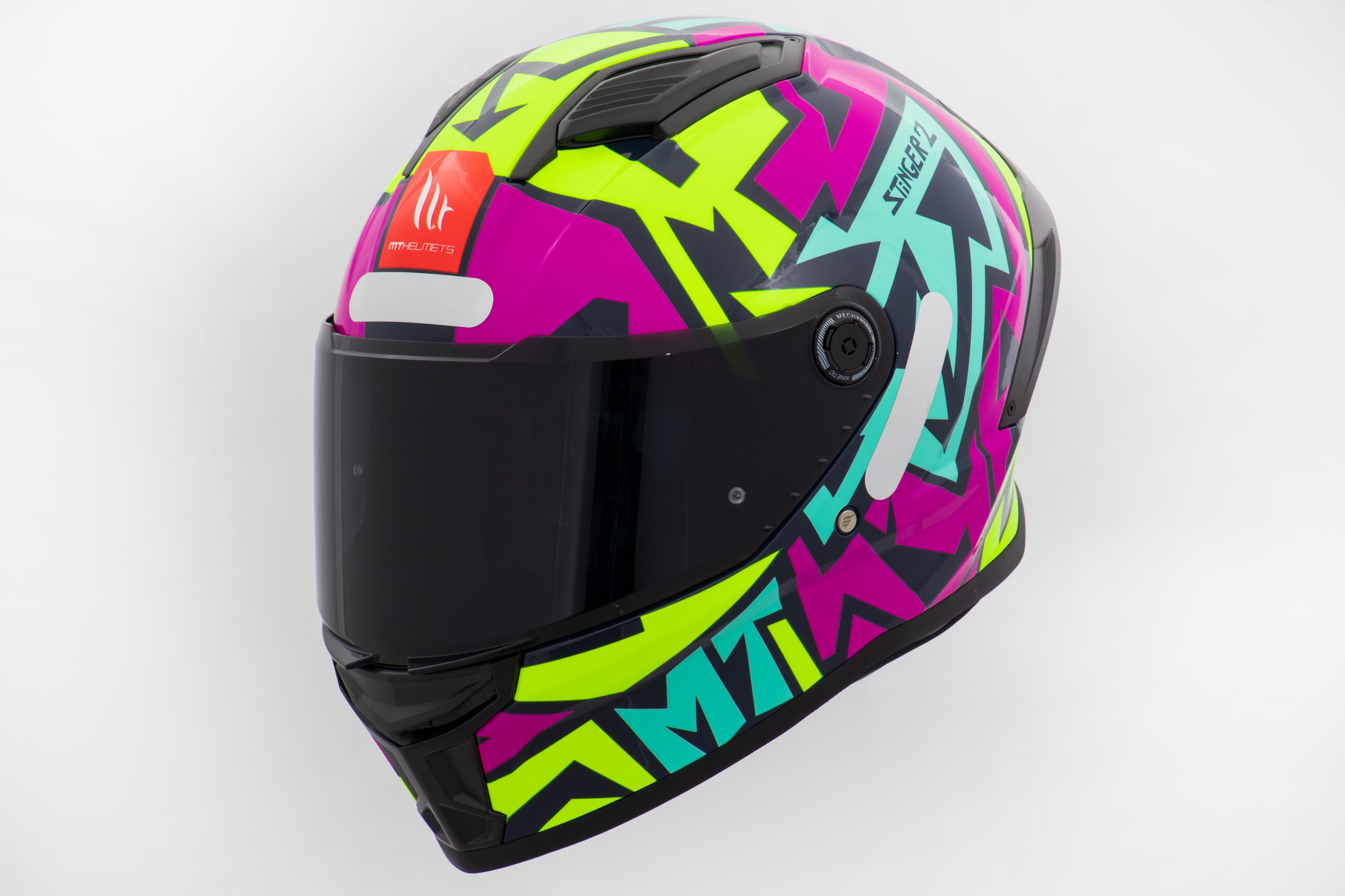 Capacete Mt Helmets Stinger 2 Meld C8 Rosa Brilho