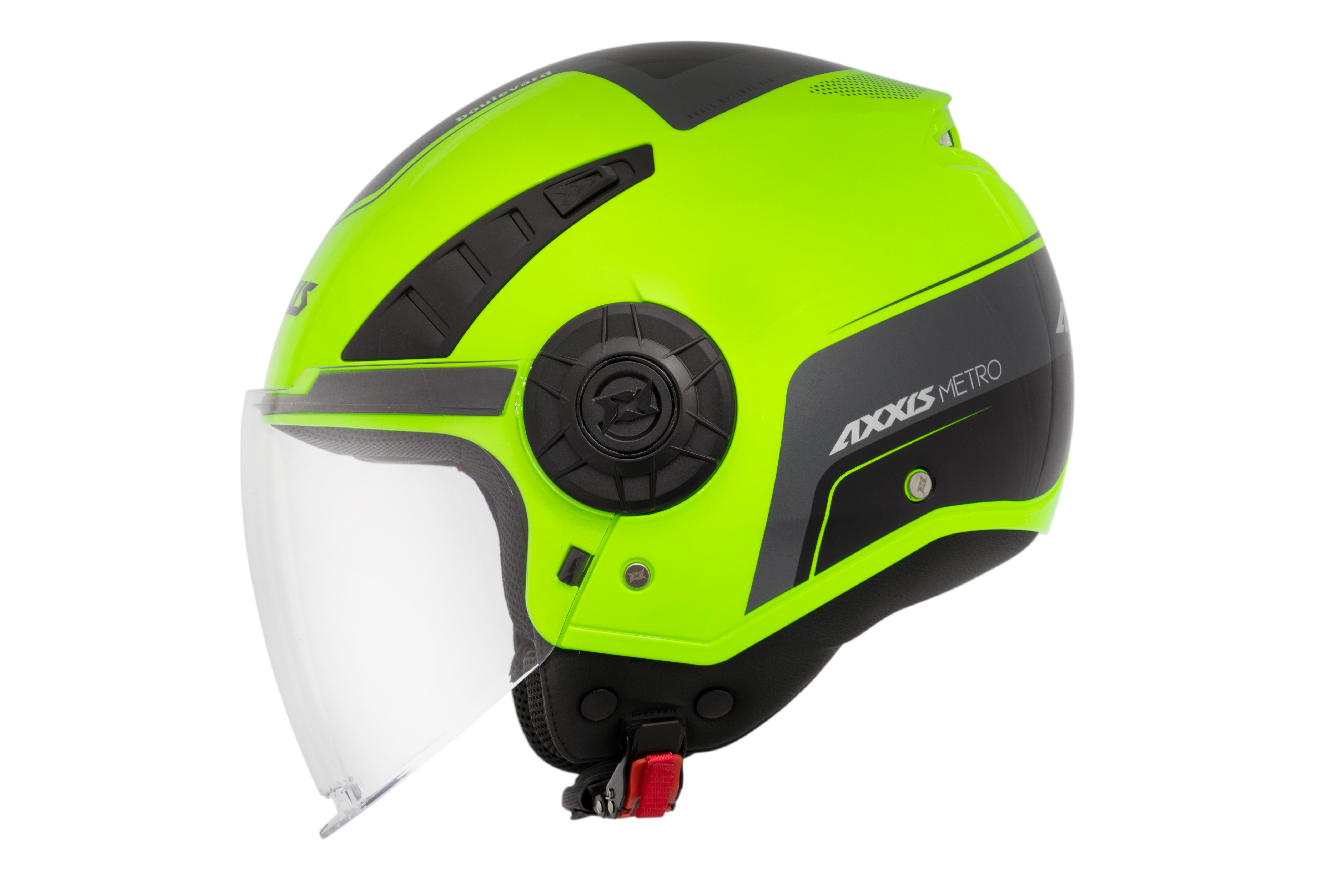 Capacete Axxis Metro Boulevard C3 Amarelo Flourescente Brilho