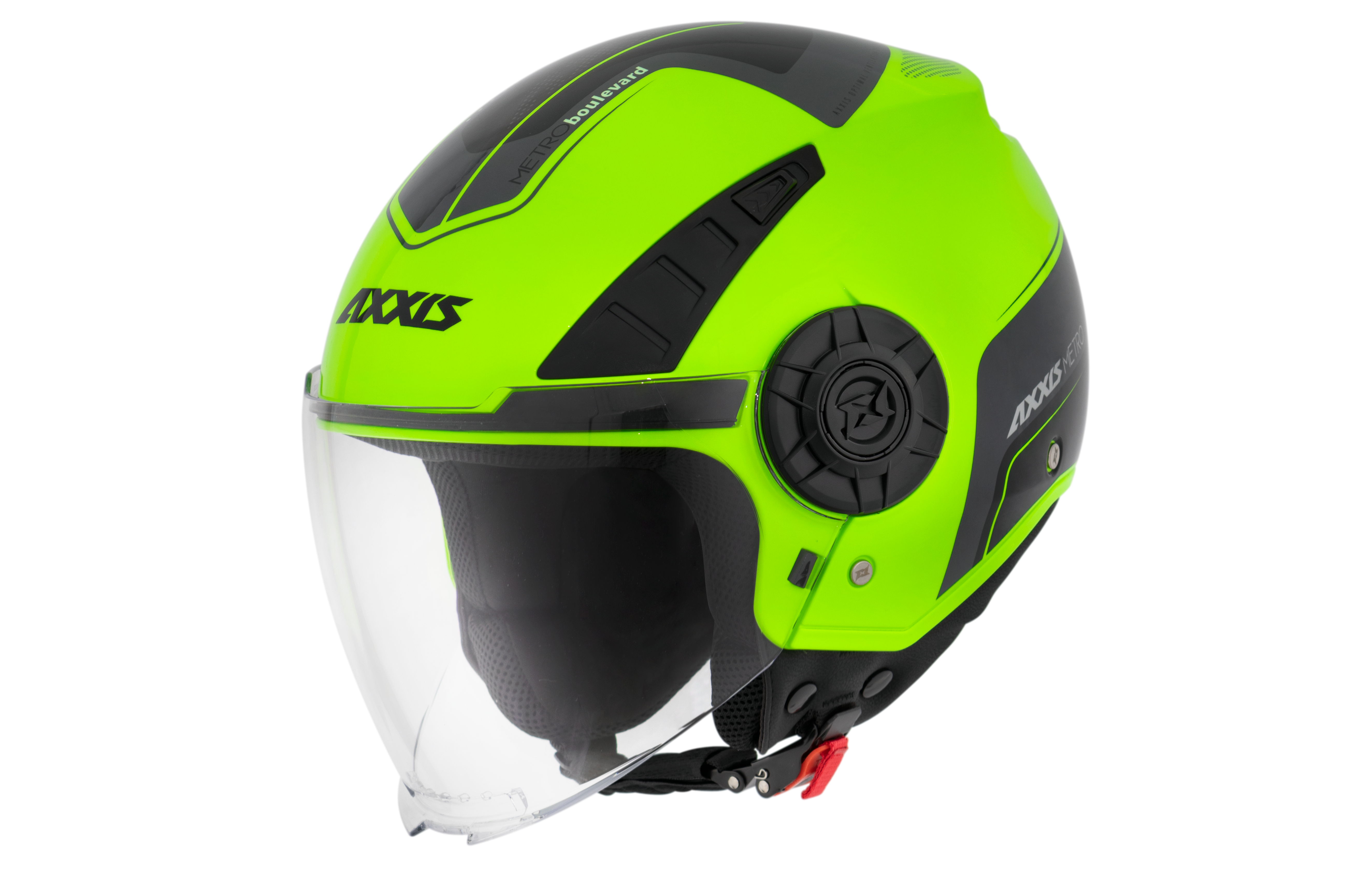 Capacete Axxis Metro Boulevard C3 Amarelo Flourescente Brilho